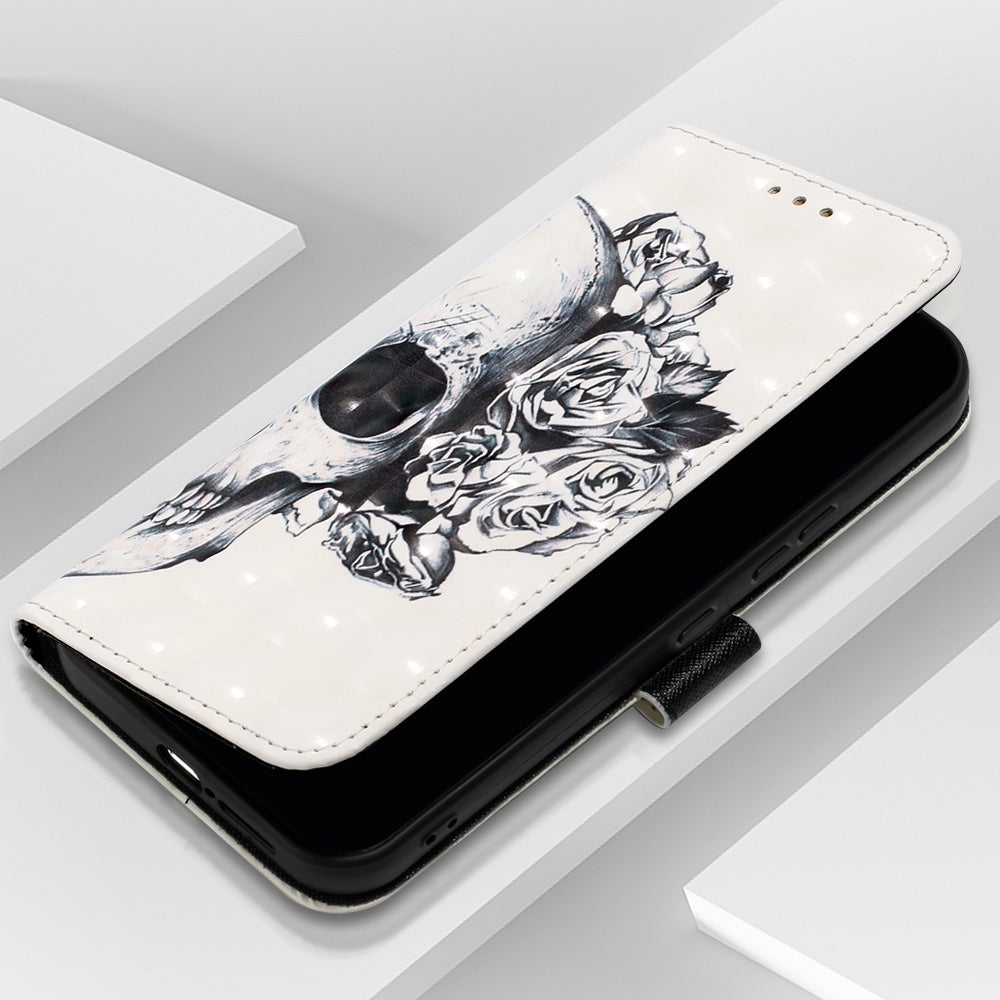 Xiaomi Redmi Note 13 4G Global Leather Flip Phone Case with 3D Painted Design, Card Holder, Wallet & Stand Function - Durable Protection & Easy Access