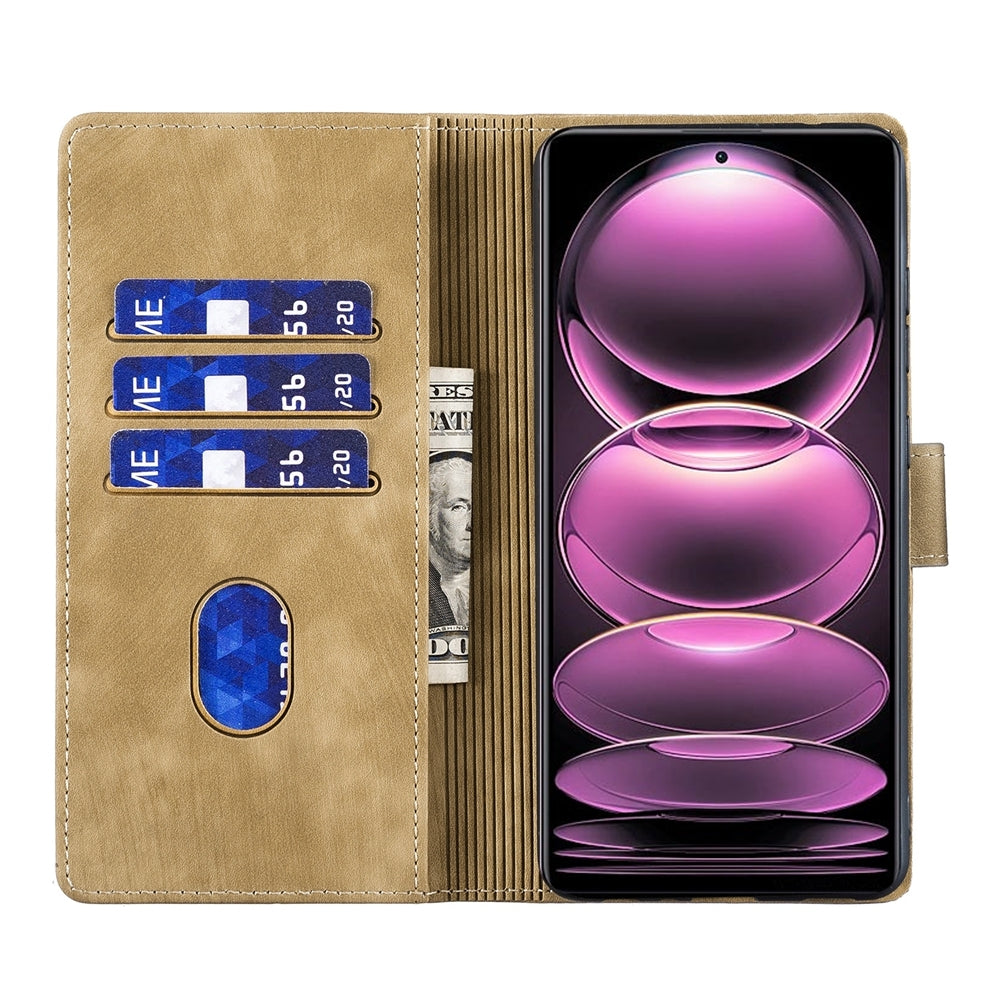 Xiaomi Redmi Note 12 Pro 5G Global Heart & Cat Embossed Multi-Functional Pen Leather Wallet Phone Case with Stand and Card Slots