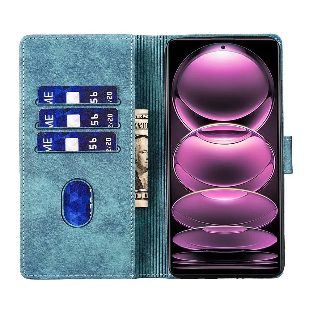 Xiaomi Redmi Note 12 Pro 5G Global Heart & Cat Embossed Multi-Functional Pen Leather Wallet Phone Case with Stand and Card Slots
