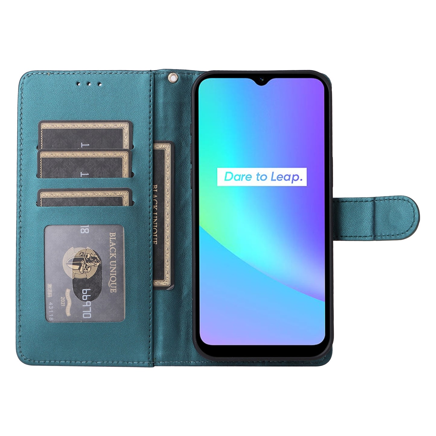 Realme C15 / C25 / 7i Diamond Lattice Leather Flip Phone Case - Durable and Convenient Holder with Precision Cutouts