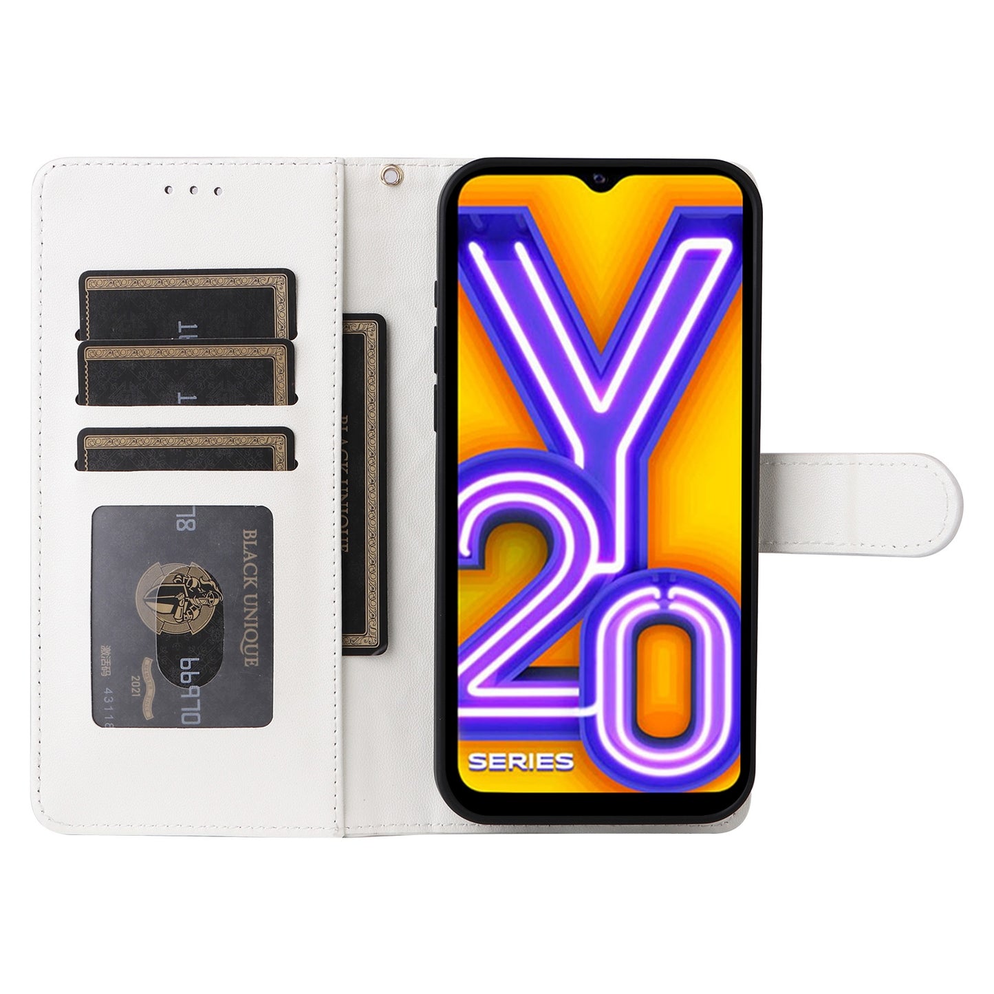 For vivo Y20 / Y20i Diamond Lattice Leather Flip Phone Case - Durable and Convenient Holder with Precision Cutouts