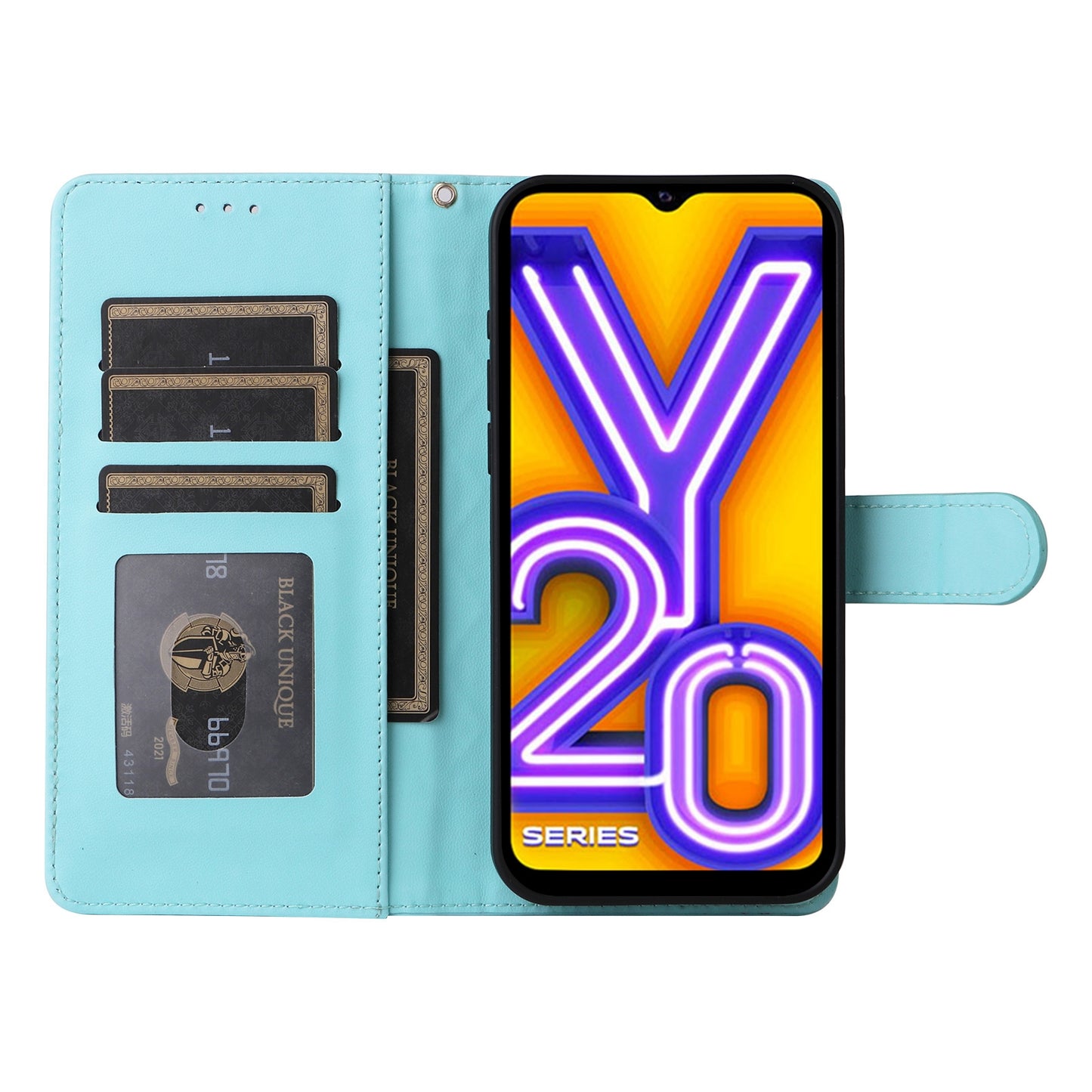 For vivo Y20 / Y20i Diamond Lattice Leather Flip Phone Case - Durable and Convenient Holder with Precision Cutouts