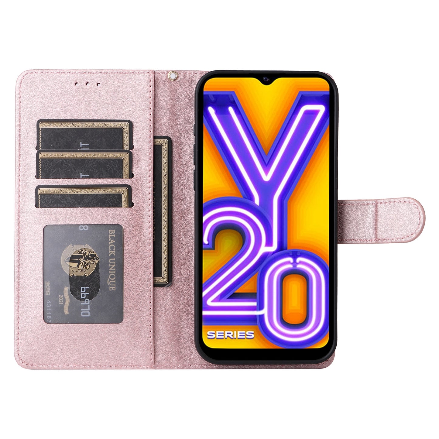 For vivo Y20 / Y20i Diamond Lattice Leather Flip Phone Case - Durable and Convenient Holder with Precision Cutouts