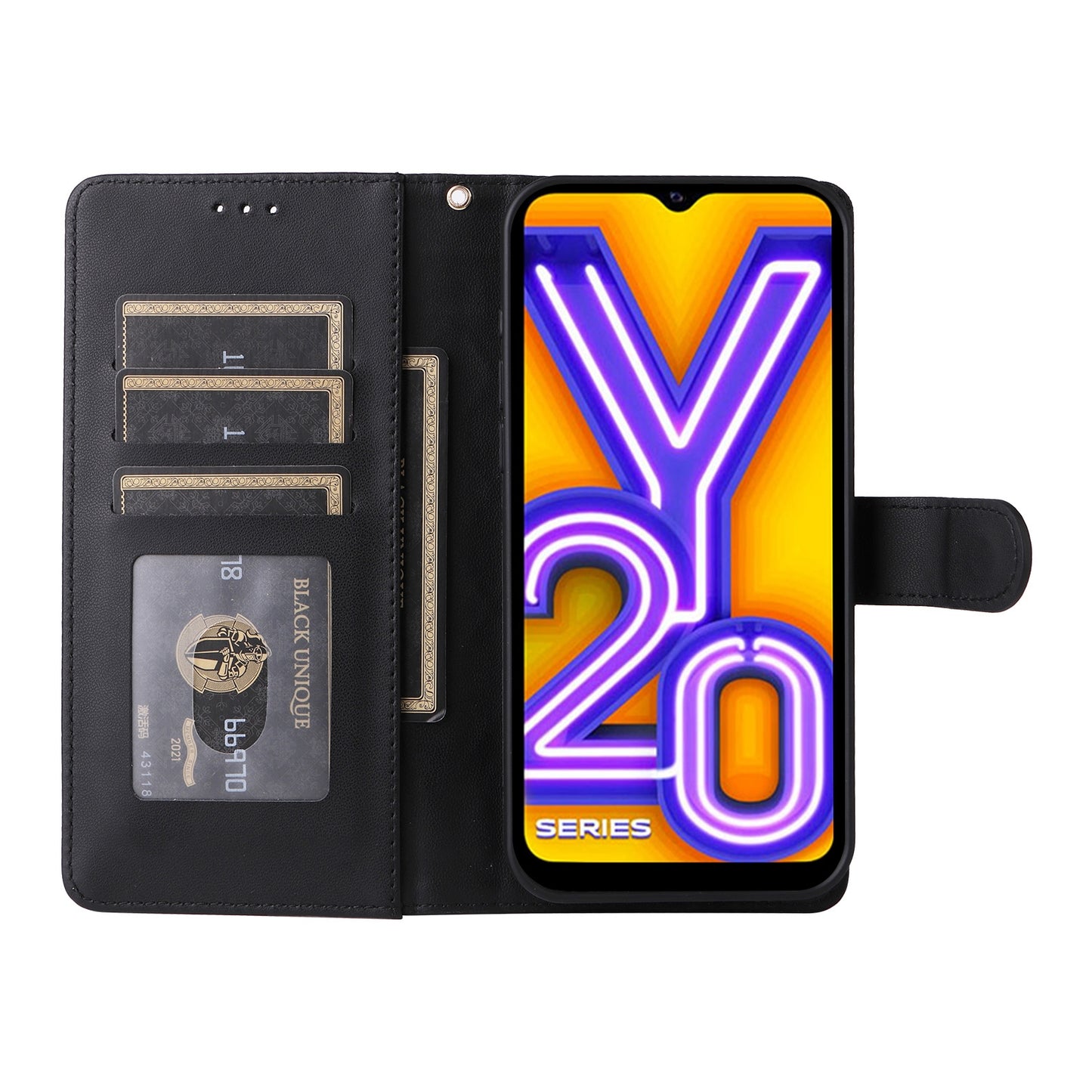 For vivo Y20 / Y20i Diamond Lattice Leather Flip Phone Case - Durable and Convenient Holder with Precision Cutouts