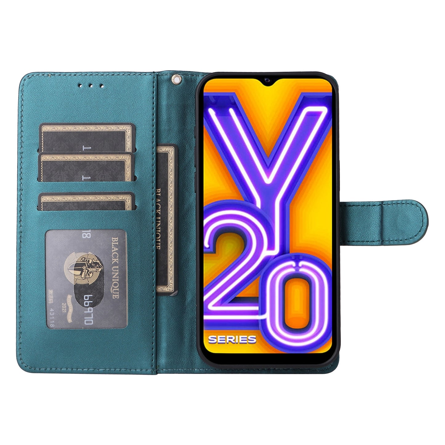 vivo Y20 / Y20i Diamond Lattice Leather Flip Phone Case - Durable and Convenient Holder with Precision Cutouts