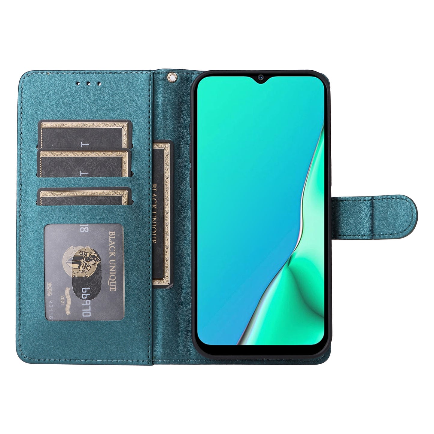 OPPO A9 / A5 2020 Diamond Lattice Leather Flip Phone Case - Durable and Convenient Holder with Precision Cutouts