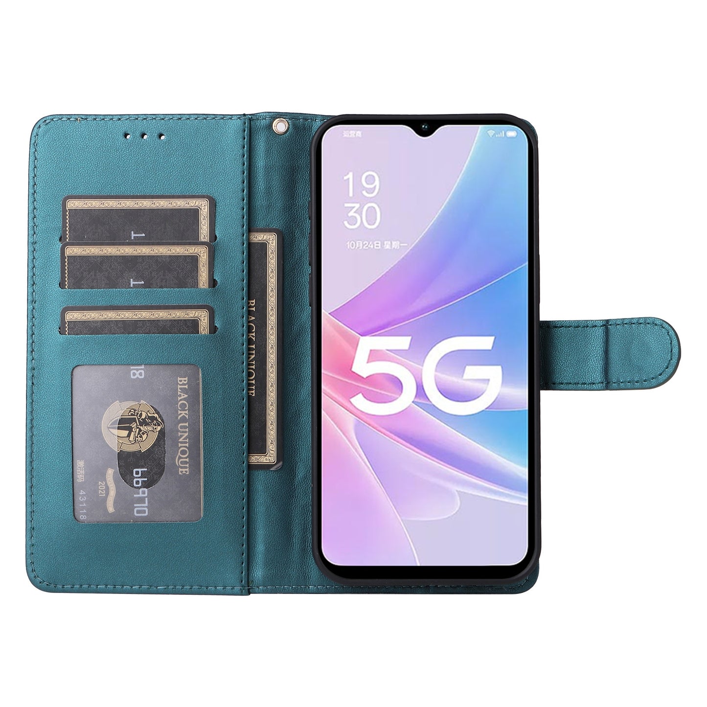 OPPO A58 5G / A78 5G Diamond Lattice Leather Flip Phone Case - Durable and Convenient Holder with Precision Cutouts