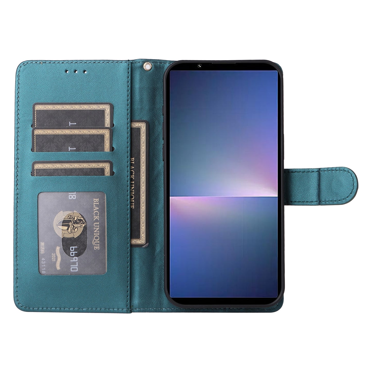 Sony Xperia 5 V Diamond Lattice Leather Flip Phone Case - Durable and Convenient Holder with Precision Cutouts