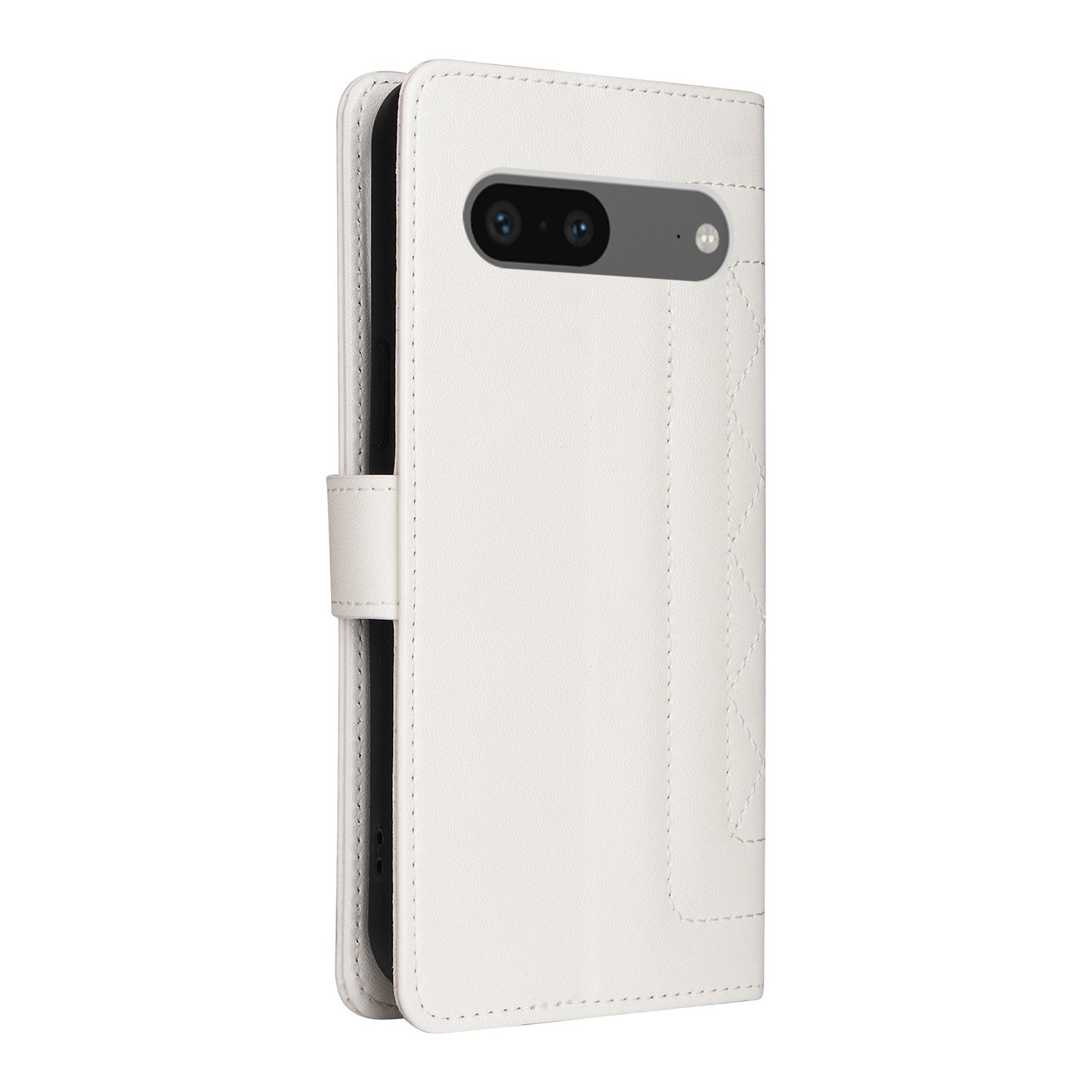 Google Pixel 7 Diamond Lattice Leather Flip Phone Case - Durable and Convenient Holder with Precision Cutouts