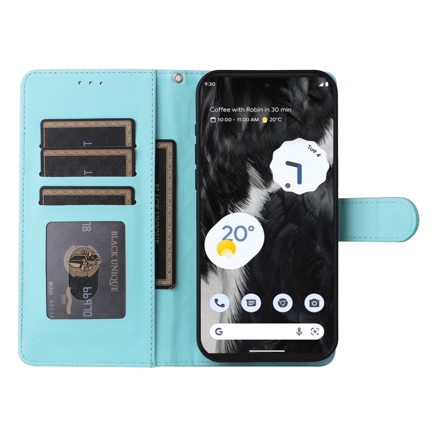 Google Pixel 7 Diamond Lattice Leather Flip Phone Case - Durable and Convenient Holder with Precision Cutouts
