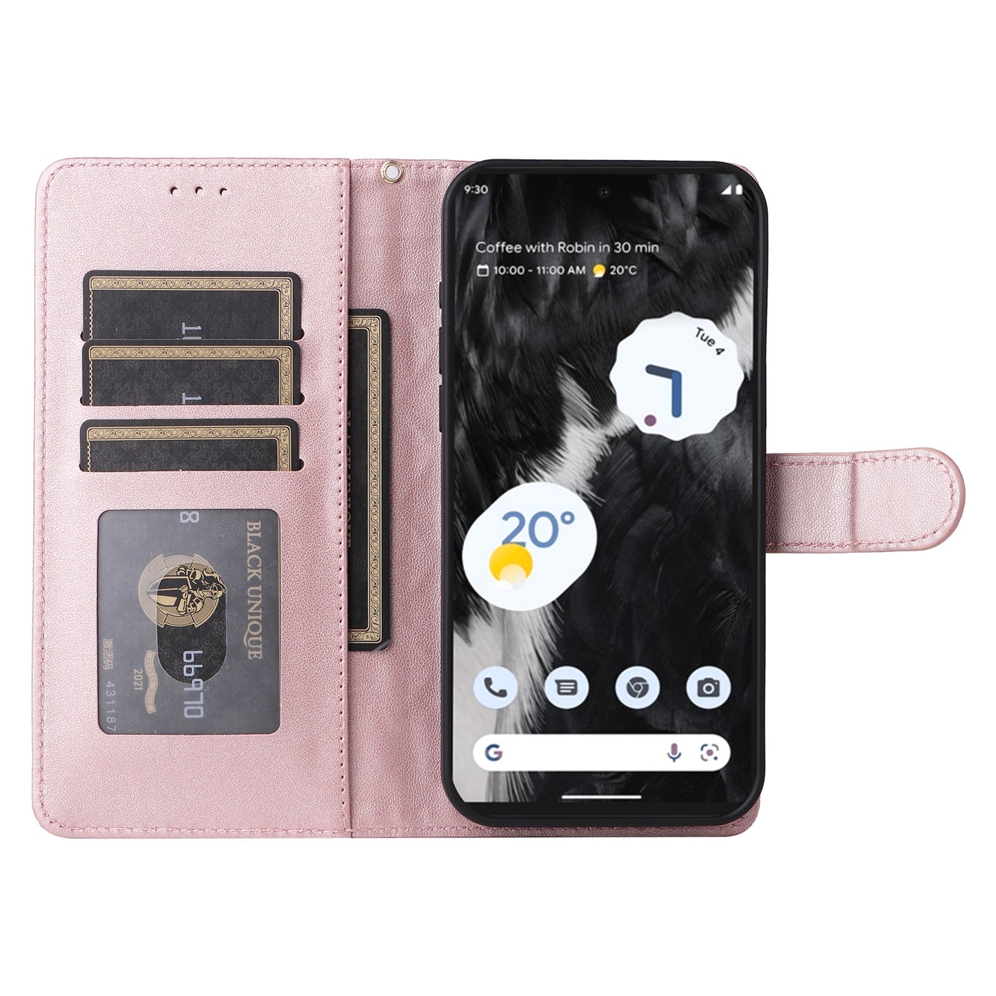 Google Pixel 7 Diamond Lattice Leather Flip Phone Case - Durable and Convenient Holder with Precision Cutouts
