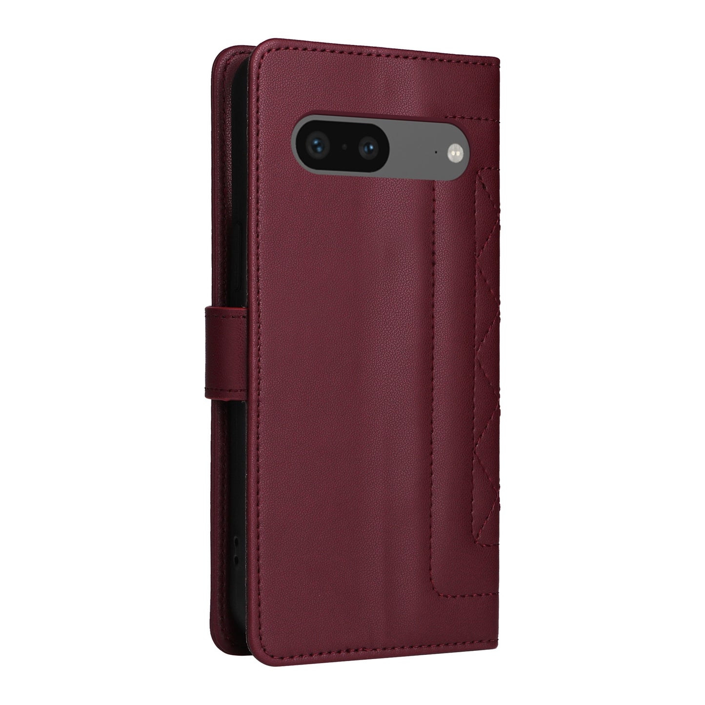 Google Pixel 7 Diamond Lattice Leather Flip Phone Case - Durable and Convenient Holder with Precision Cutouts