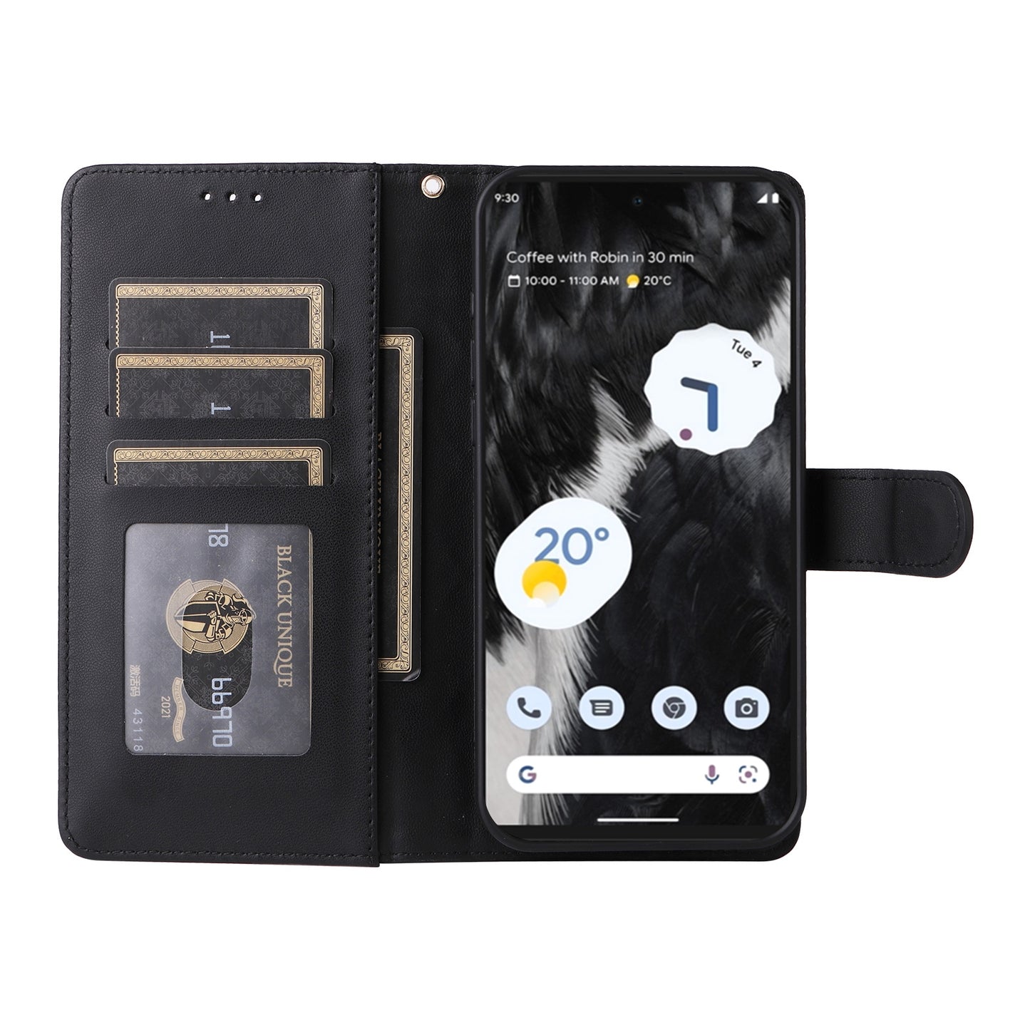 Google Pixel 7 Diamond Lattice Leather Flip Phone Case - Durable and Convenient Holder with Precision Cutouts