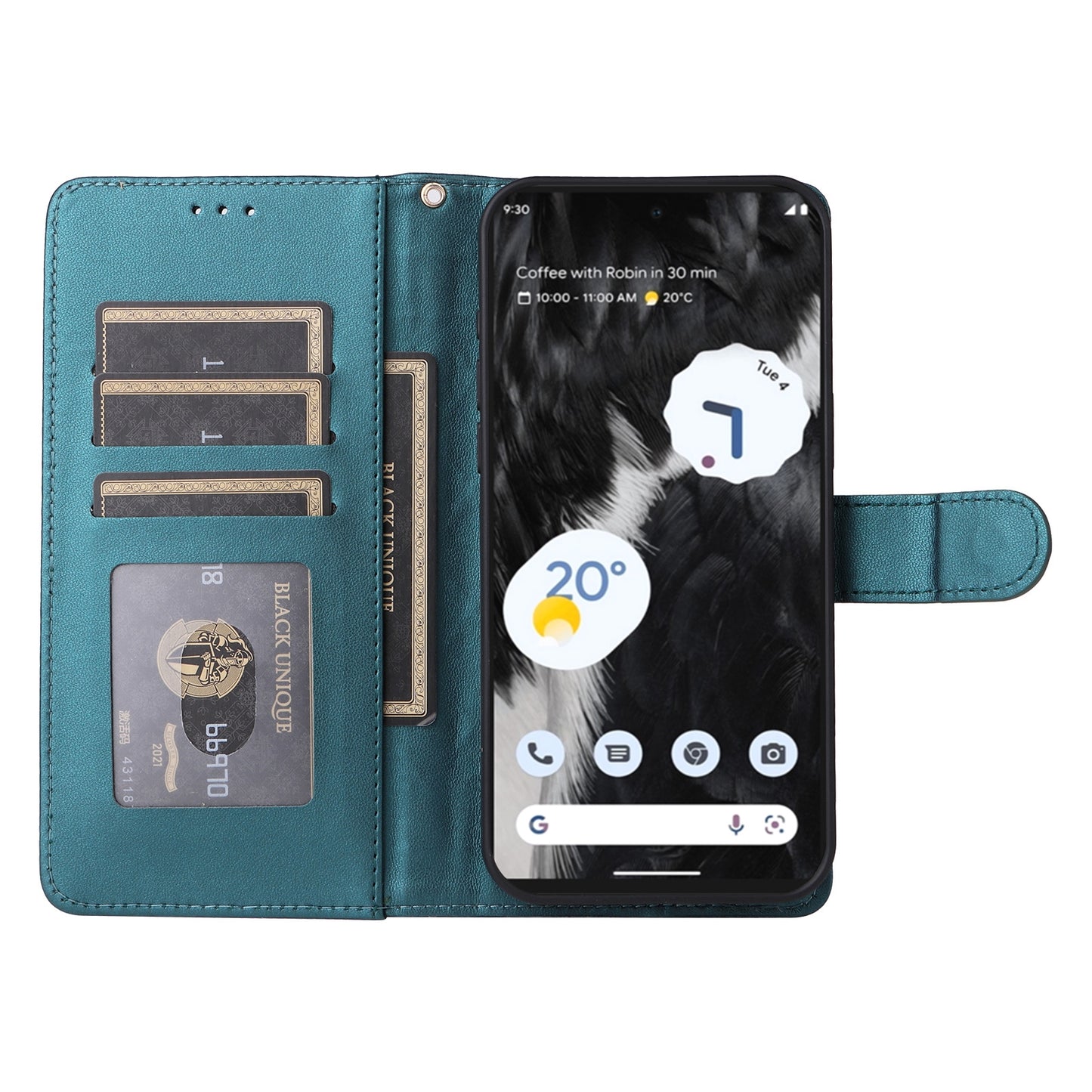 Google Pixel 7 Diamond Lattice Leather Flip Phone Case - Durable and Convenient Holder with Precision Cutouts