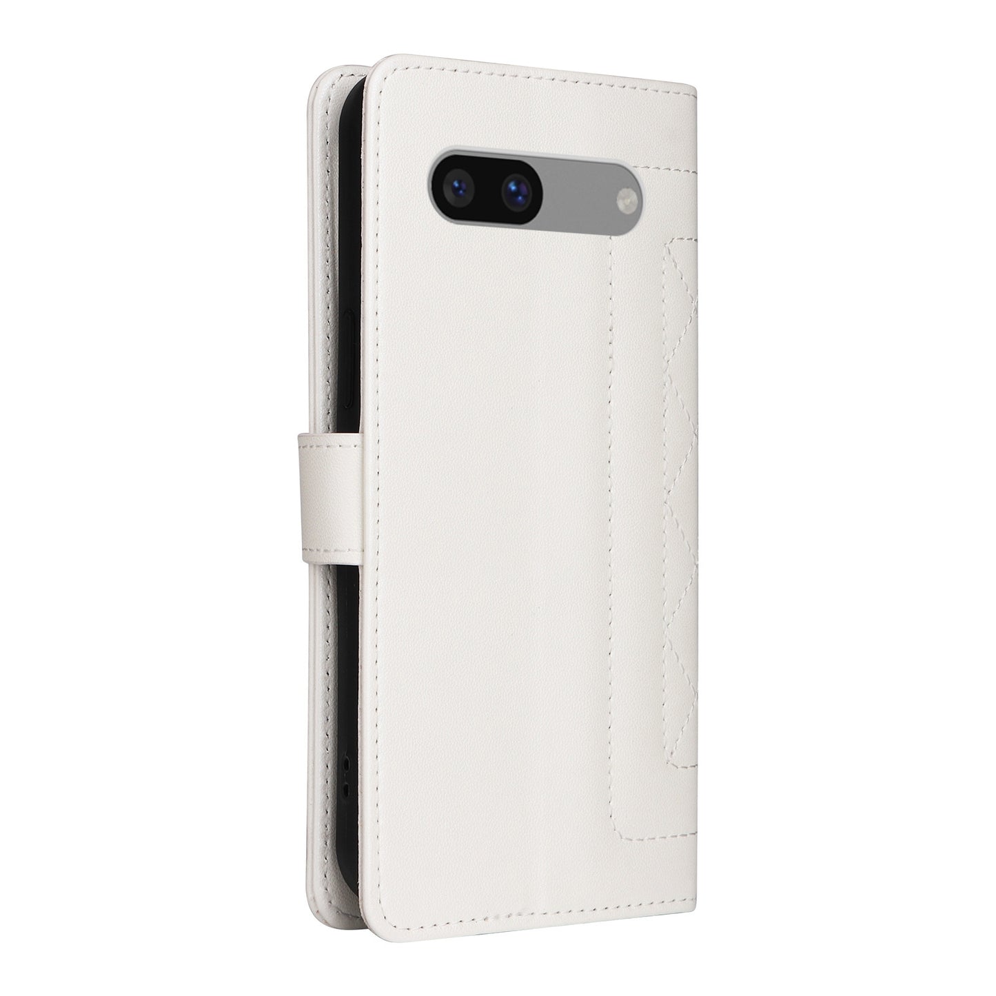 Google Pixel 7a Diamond Lattice Leather Flip Phone Case - Durable and Convenient Holder with Precision Cutouts