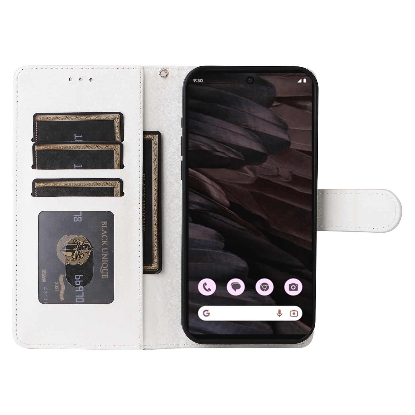 Google Pixel 7a Diamond Lattice Leather Flip Phone Case - Durable and Convenient Holder with Precision Cutouts