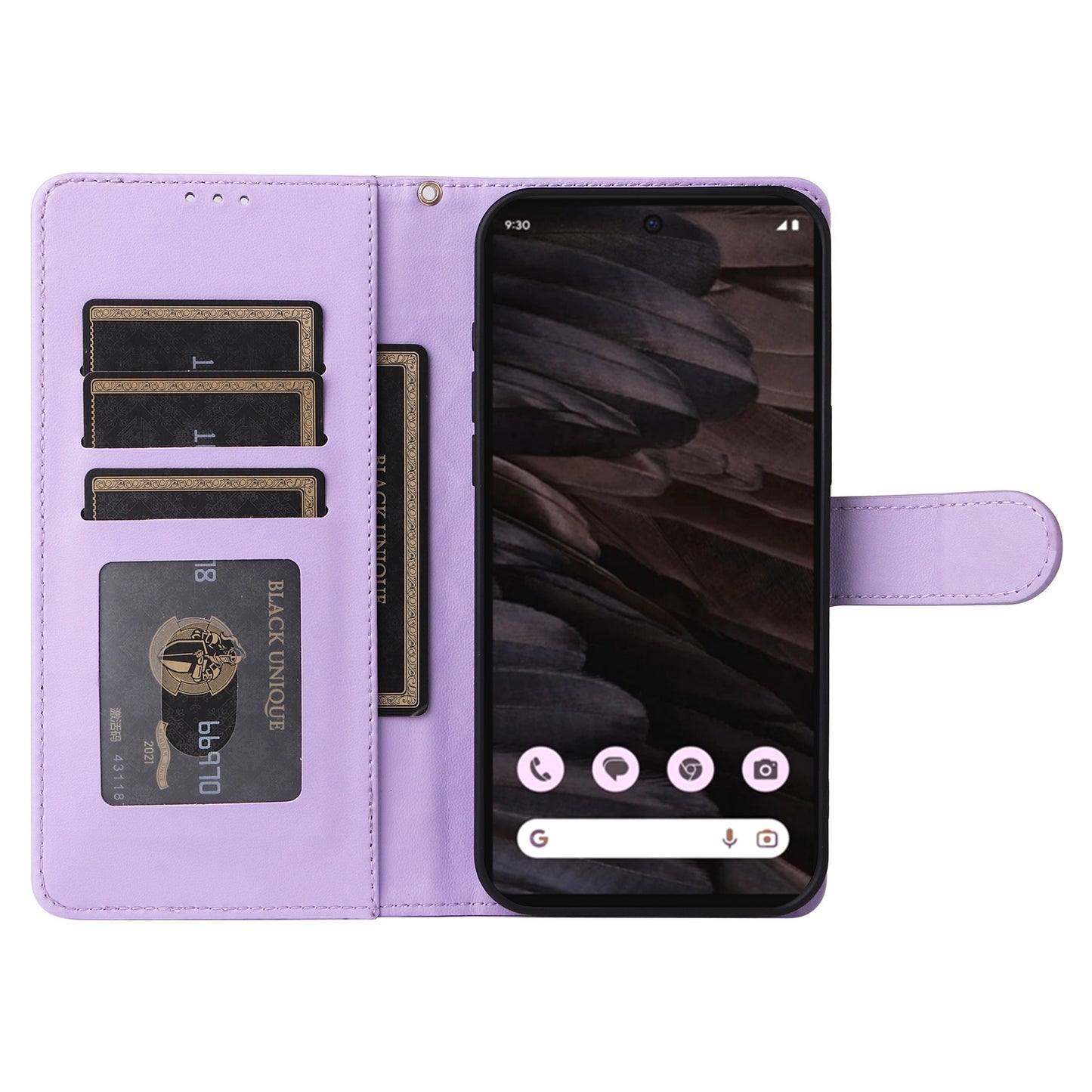 Google Pixel 7a Diamond Lattice Leather Flip Phone Case - Durable and Convenient Holder with Precision Cutouts