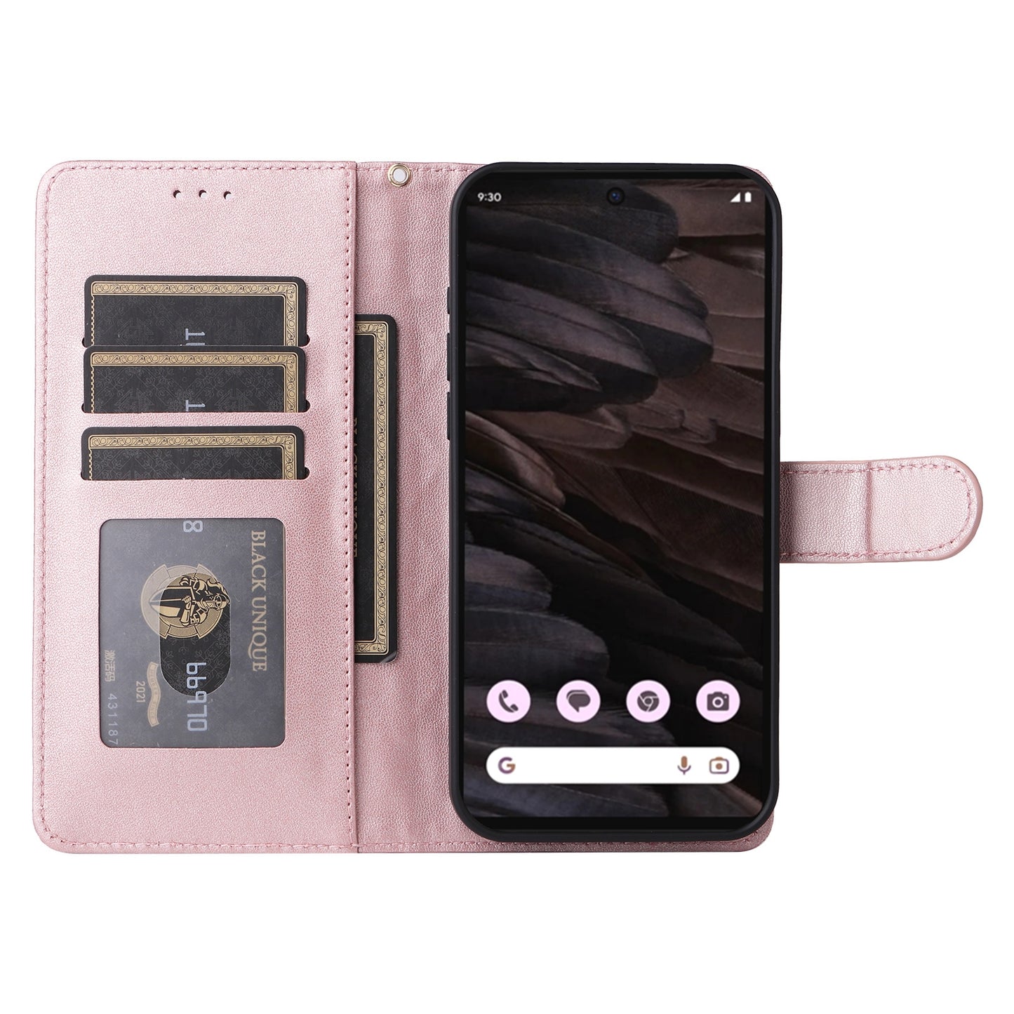 Google Pixel 7a Diamond Lattice Leather Flip Phone Case - Durable and Convenient Holder with Precision Cutouts
