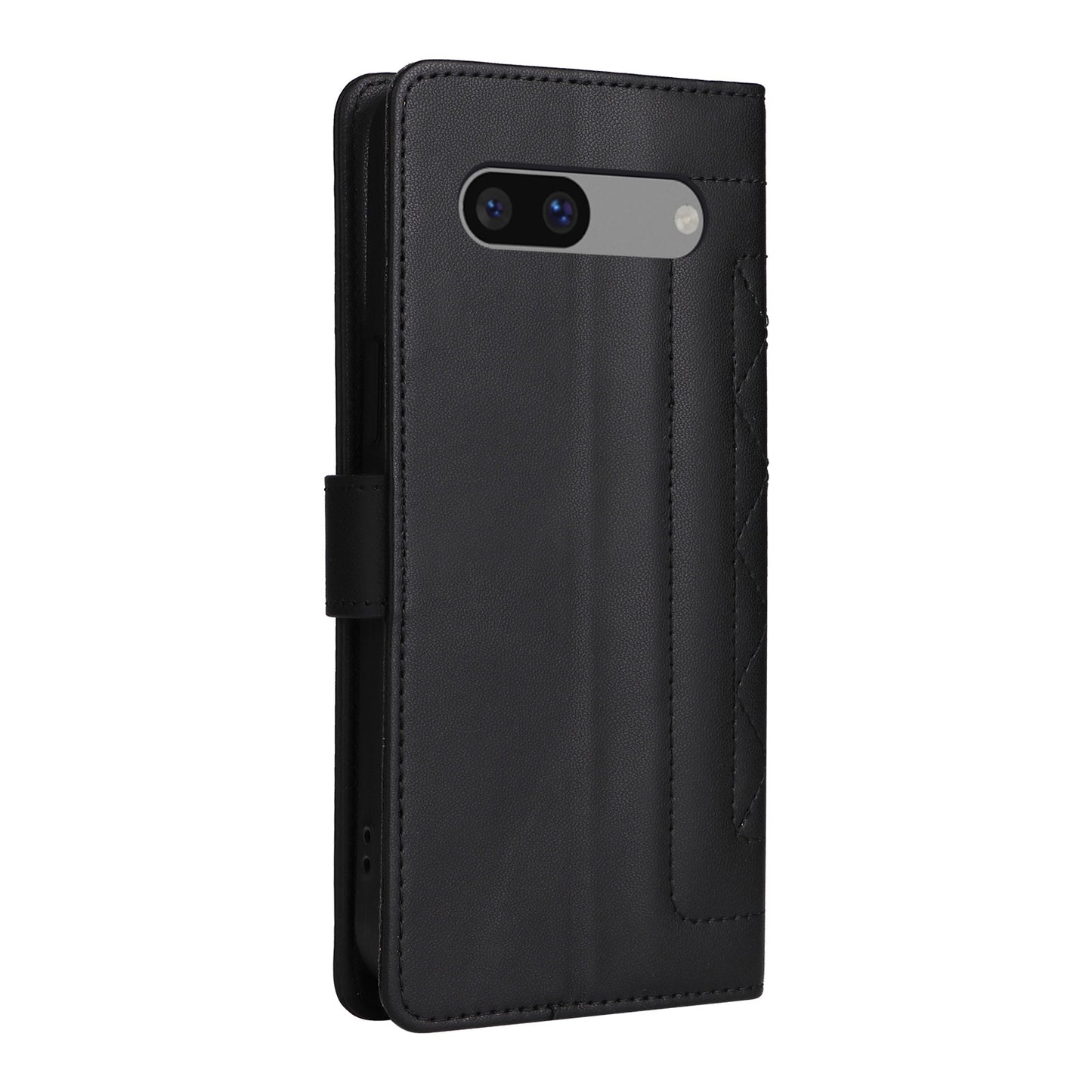 Google Pixel 7a Diamond Lattice Leather Flip Phone Case - Durable and Convenient Holder with Precision Cutouts