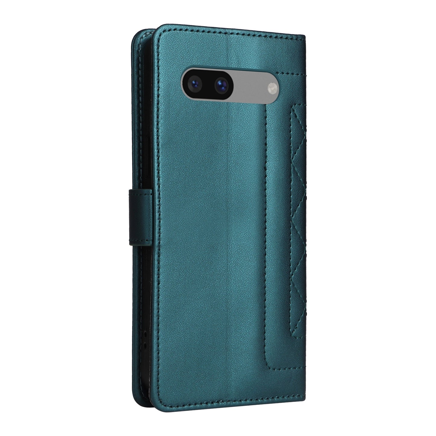 Google Pixel 7a Diamond Lattice Leather Flip Phone Case - Durable and Convenient Holder with Precision Cutouts