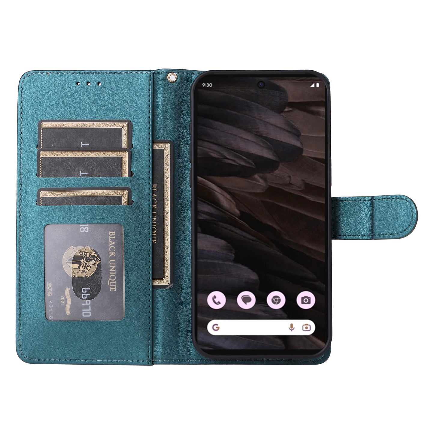 Google Pixel 7a Diamond Lattice Leather Flip Phone Case - Durable and Convenient Holder with Precision Cutouts