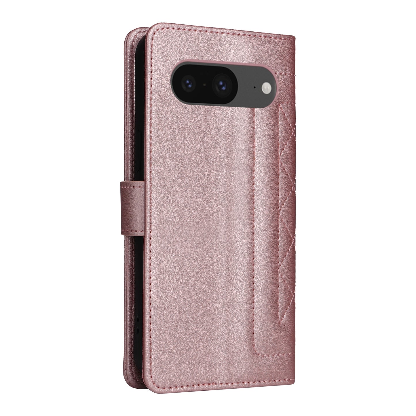 Google Pixel 8 Diamond Lattice Leather Flip Phone Case - Durable and Convenient Holder with Precision Cutouts