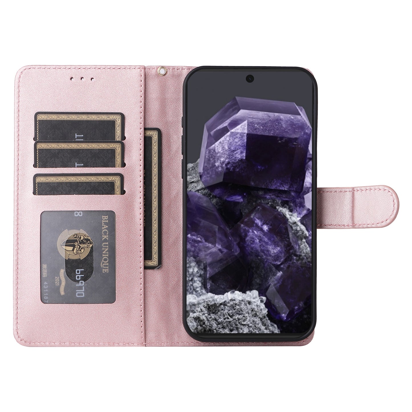 Google Pixel 8 Diamond Lattice Leather Flip Phone Case - Durable and Convenient Holder with Precision Cutouts