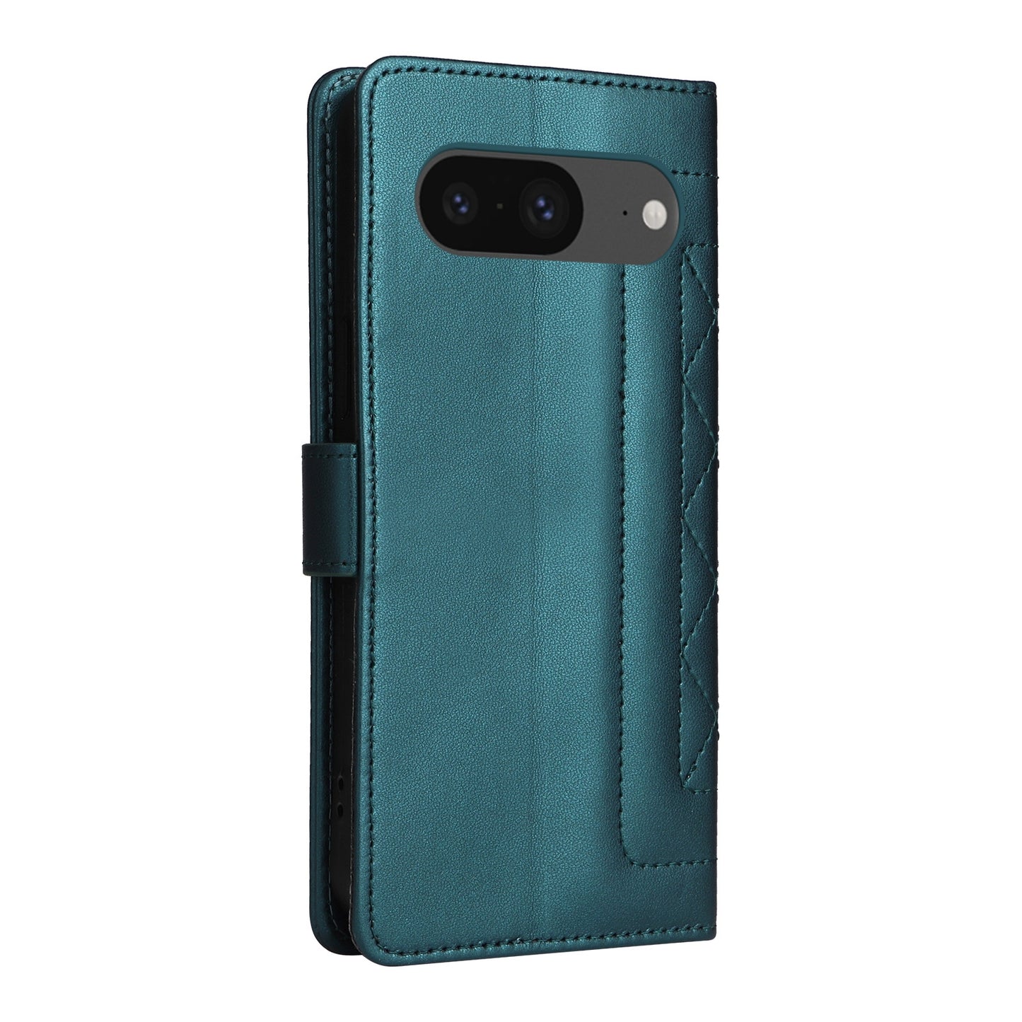 Google Pixel 8 Diamond Lattice Leather Flip Phone Case - Durable and Convenient Holder with Precision Cutouts