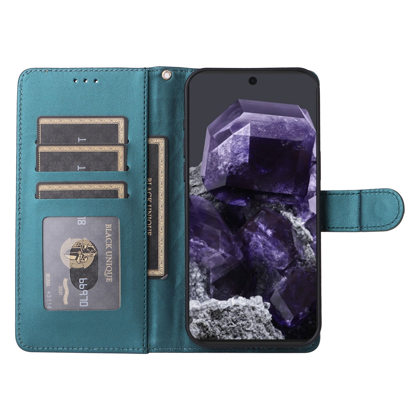 Google Pixel 8 Diamond Lattice Leather Flip Phone Case - Durable and Convenient Holder with Precision Cutouts