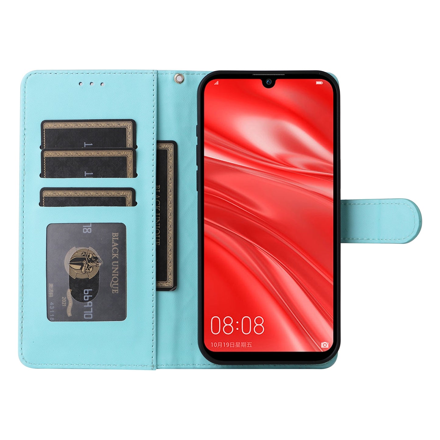 Huawei Enjoy 9s Diamond Lattice Leather Flip Phone Case - Durable and Convenient Holder with Precision Cutouts