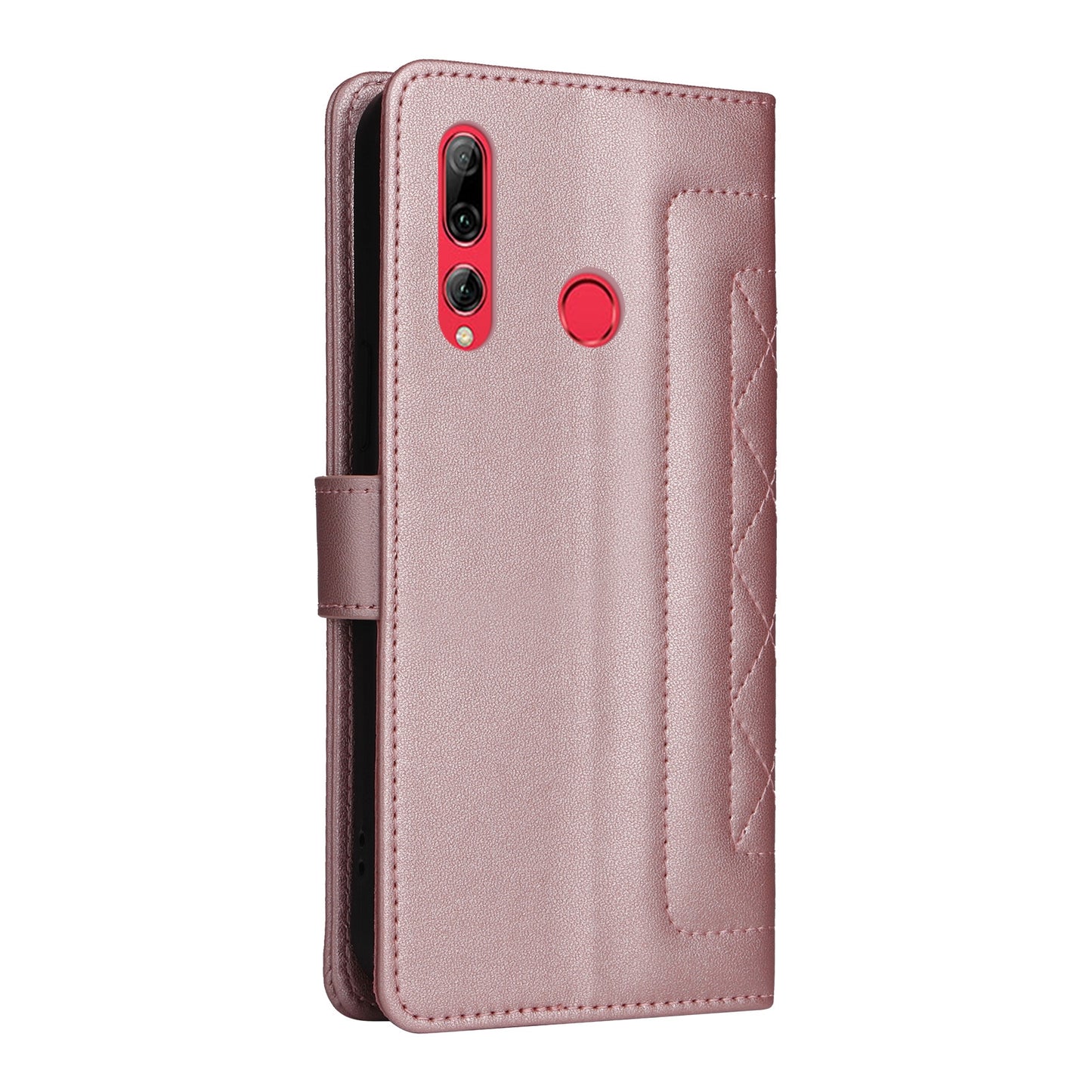 Huawei Enjoy 9s Diamond Lattice Leather Flip Phone Case - Durable and Convenient Holder with Precision Cutouts