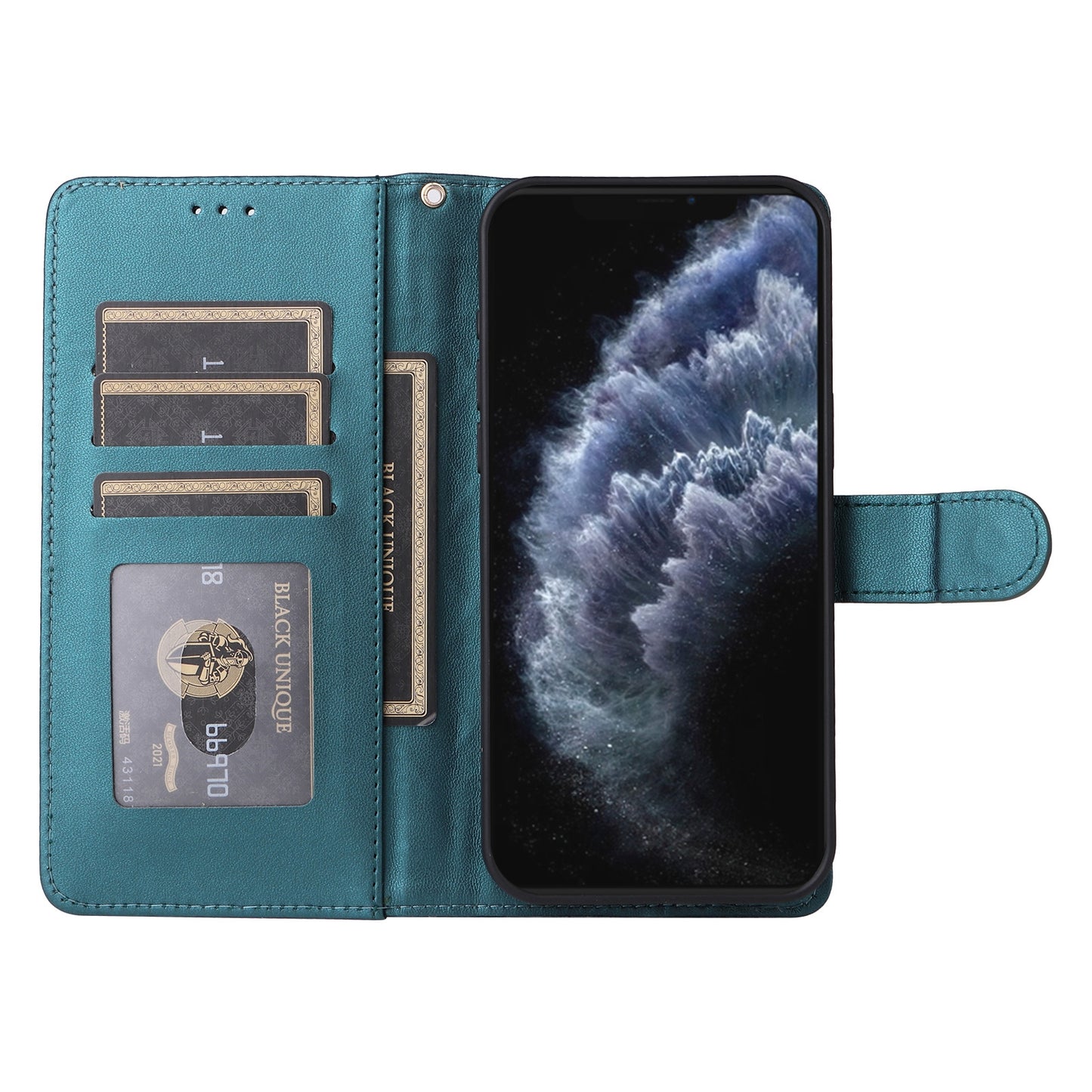 iPhone 11 Pro Max Diamond Lattice Leather Flip Phone Case - Durable and Convenient Holder with Precision Cutouts