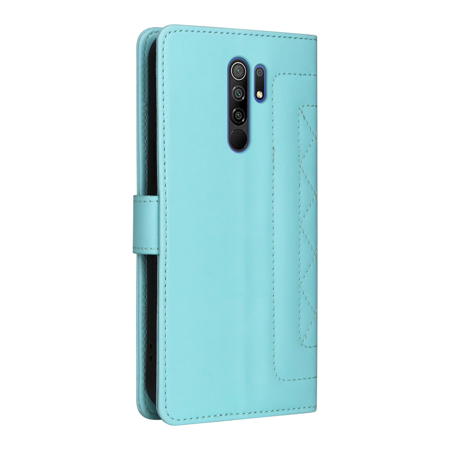 Xiaomi Redmi 9 Diamond Lattice Leather Flip Phone Case - Durable and Convenient Holder with Precision Cutouts