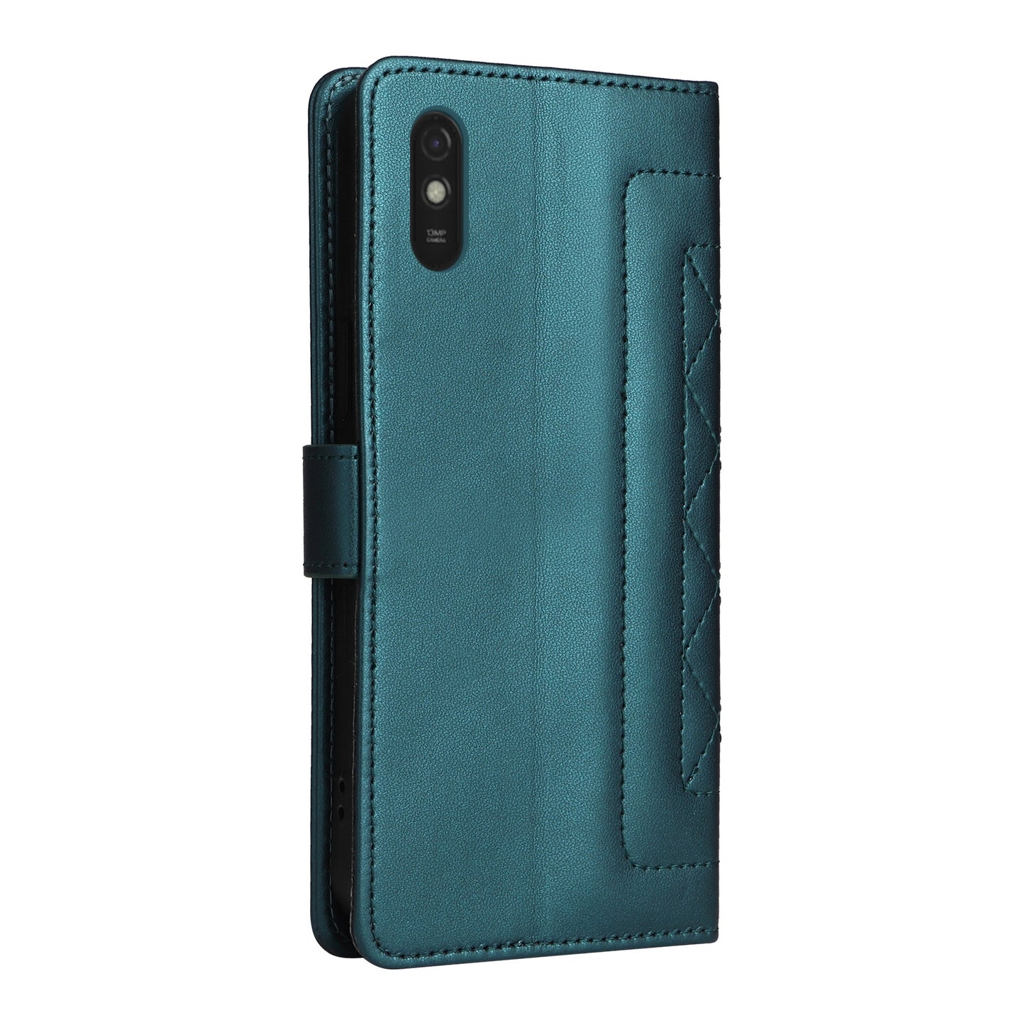 Xiaomi Redmi 9a Diamond Lattice Leather Flip Phone Case - Durable and Convenient Holder with Precision Cutouts