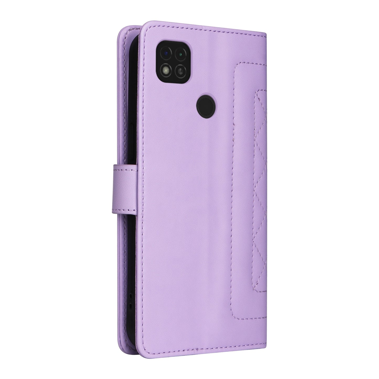 Xiaomi Redmi 9C Diamond Lattice Leather Flip Phone Case - Durable and Convenient Holder with Precision Cutouts