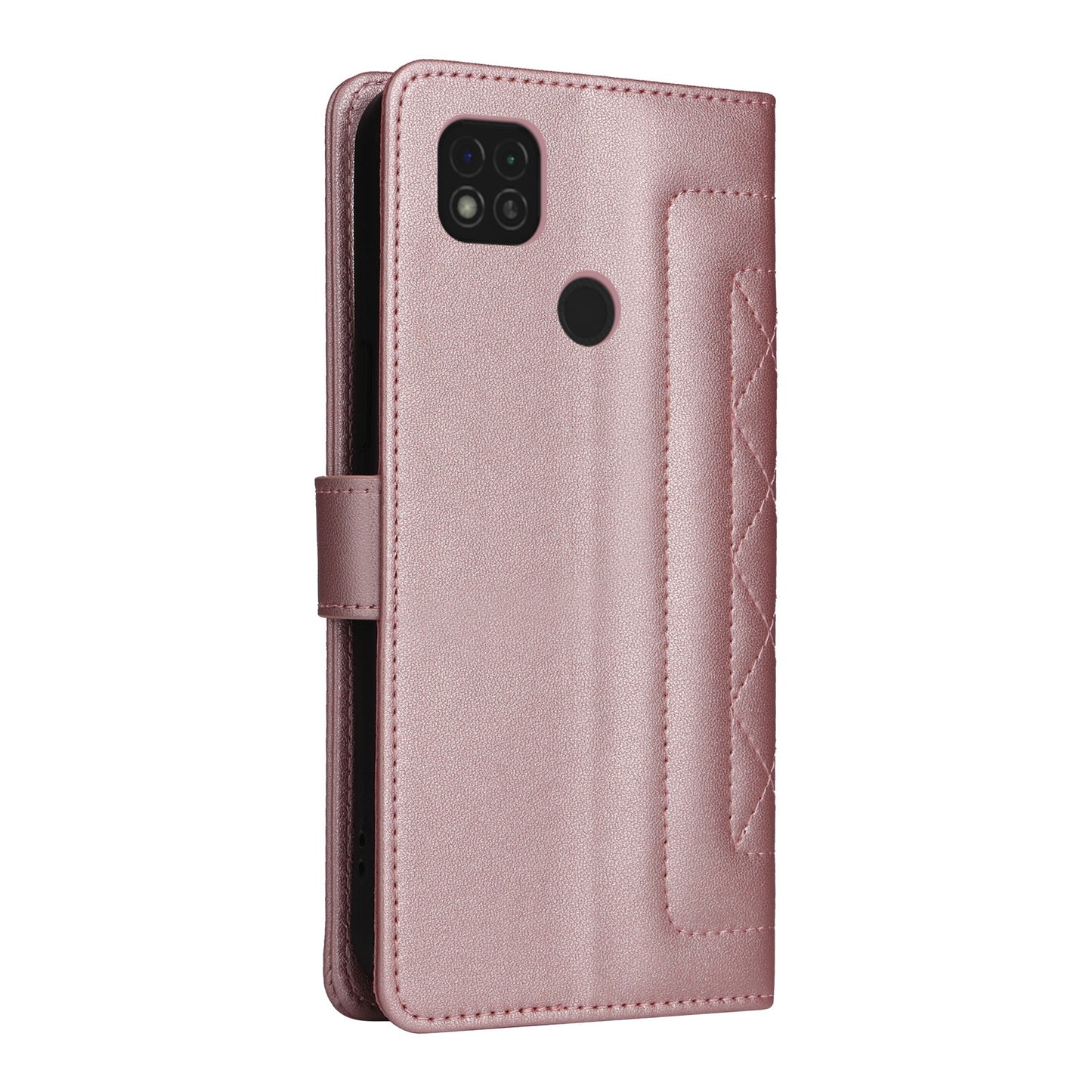 Xiaomi Redmi 9C Diamond Lattice Leather Flip Phone Case - Durable and Convenient Holder with Precision Cutouts