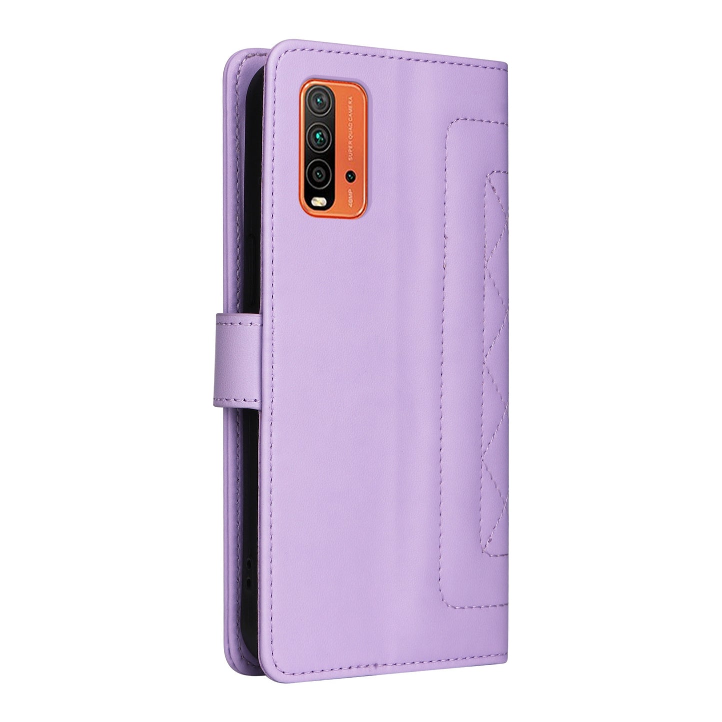 Xiaomi Redmi 9T Diamond Lattice Leather Flip Phone Case - Durable and Convenient Holder with Precision Cutouts