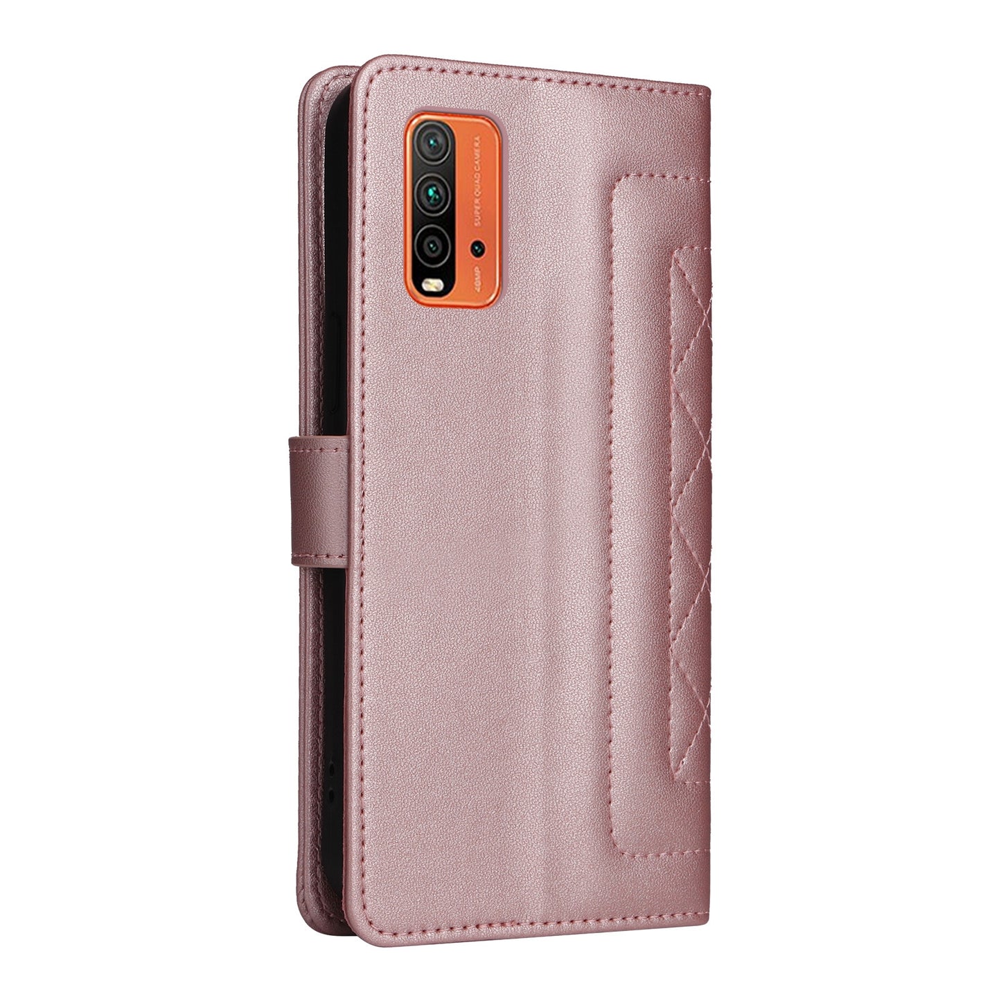 Xiaomi Redmi 9T Diamond Lattice Leather Flip Phone Case - Durable and Convenient Holder with Precision Cutouts