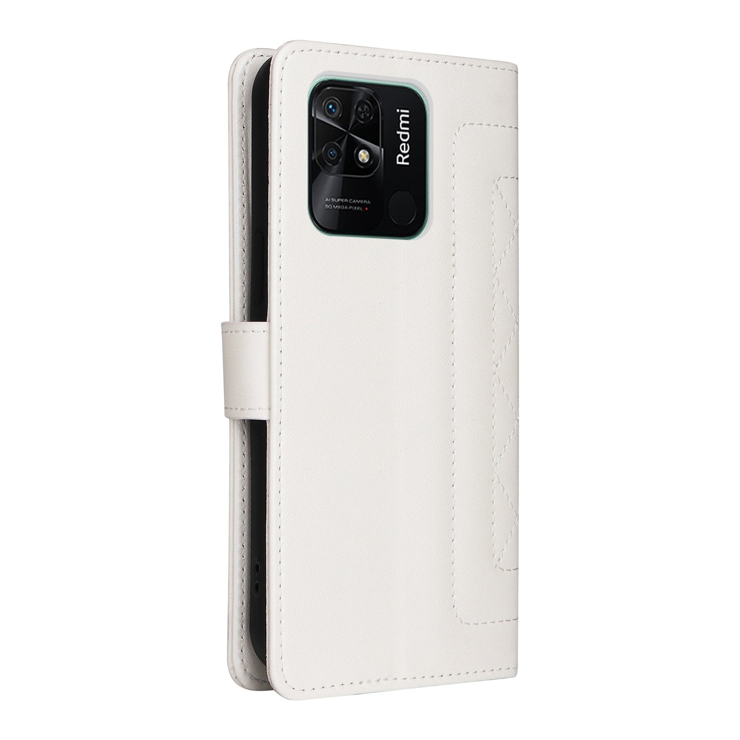 Xiaomi Redmi 10C Diamond Lattice Leather Flip Phone Case - Durable and Convenient Holder with Precision Cutouts