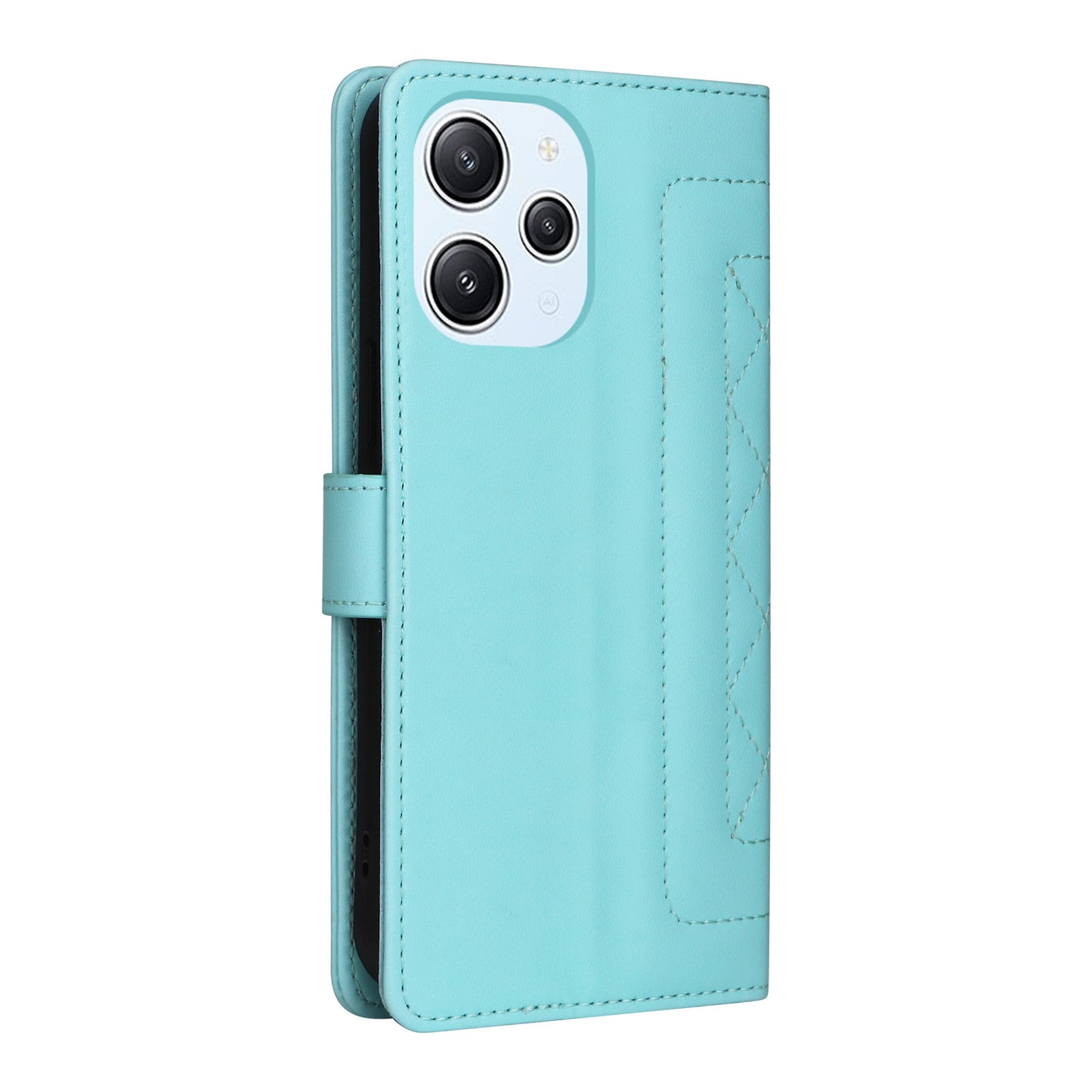 Xiaomi Redmi 12 4G Diamond Lattice Leather Flip Phone Case - Durable and Convenient Holder with Precision Cutouts