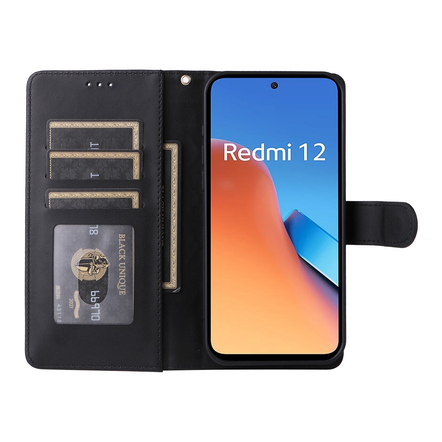 Xiaomi Redmi 12 4G Diamond Lattice Leather Flip Phone Case - Durable and Convenient Holder with Precision Cutouts