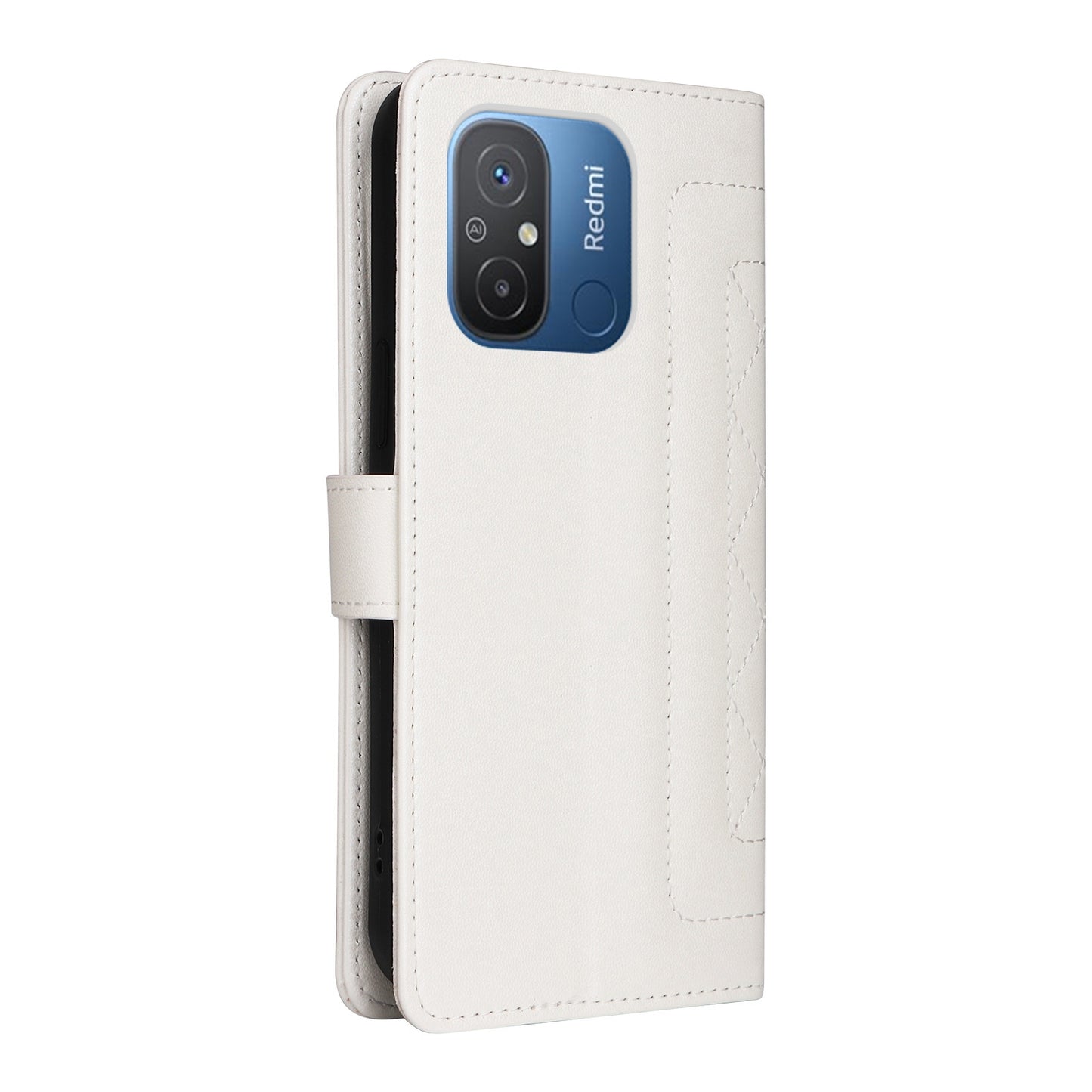 Xiaomi Redmi 12C Diamond Lattice Leather Flip Phone Case - Durable and Convenient Holder with Precision Cutouts