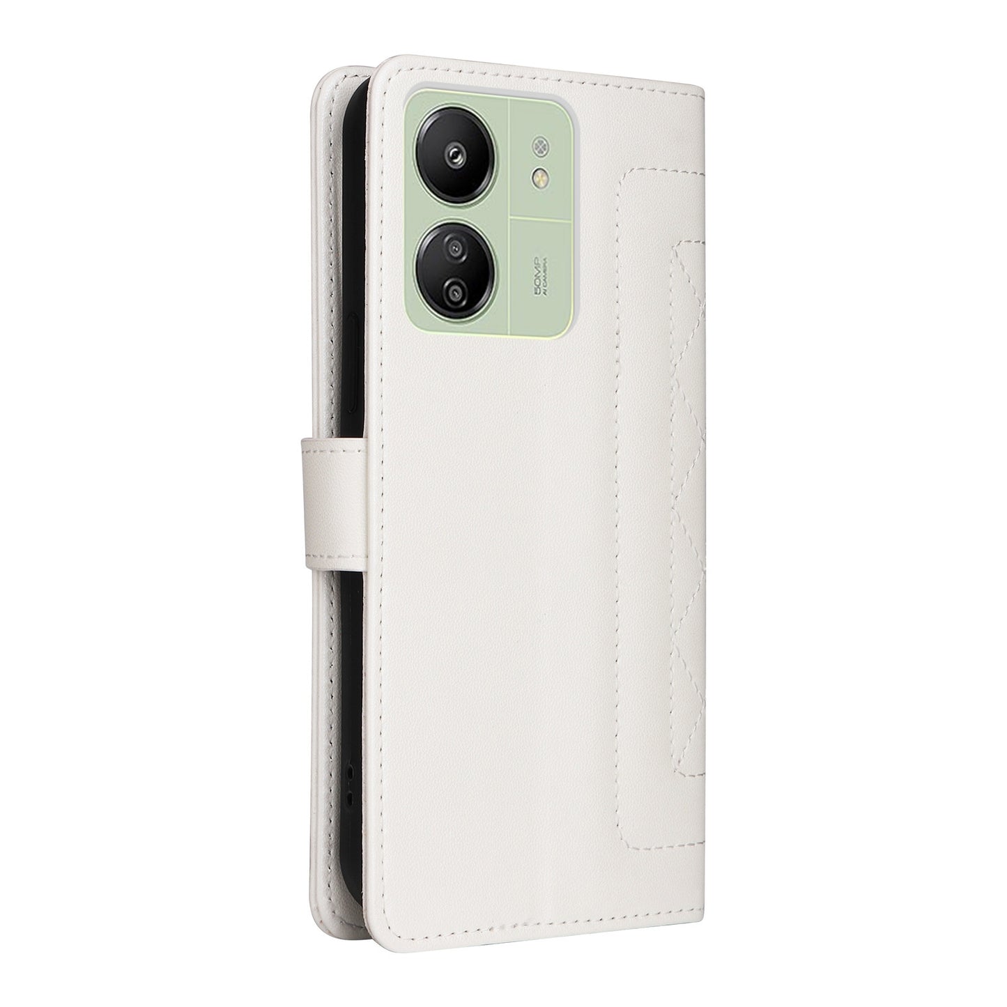 Xiaomi Redmi 13C Diamond Lattice Leather Flip Phone Case - Durable and Convenient Holder with Precision Cutouts
