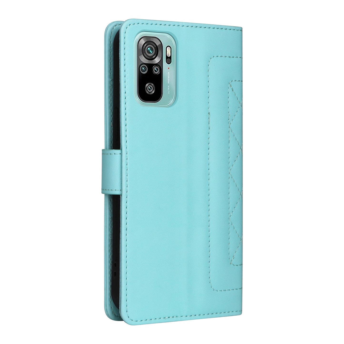 Xiaomi Redmi Note 10 Diamond Lattice Leather Flip Phone Case - Durable and Convenient Holder with Precision Cutouts