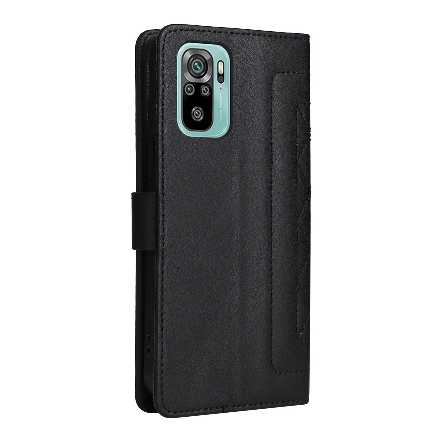 Xiaomi Redmi Note 10 Diamond Lattice Leather Flip Phone Case - Durable and Convenient Holder with Precision Cutouts