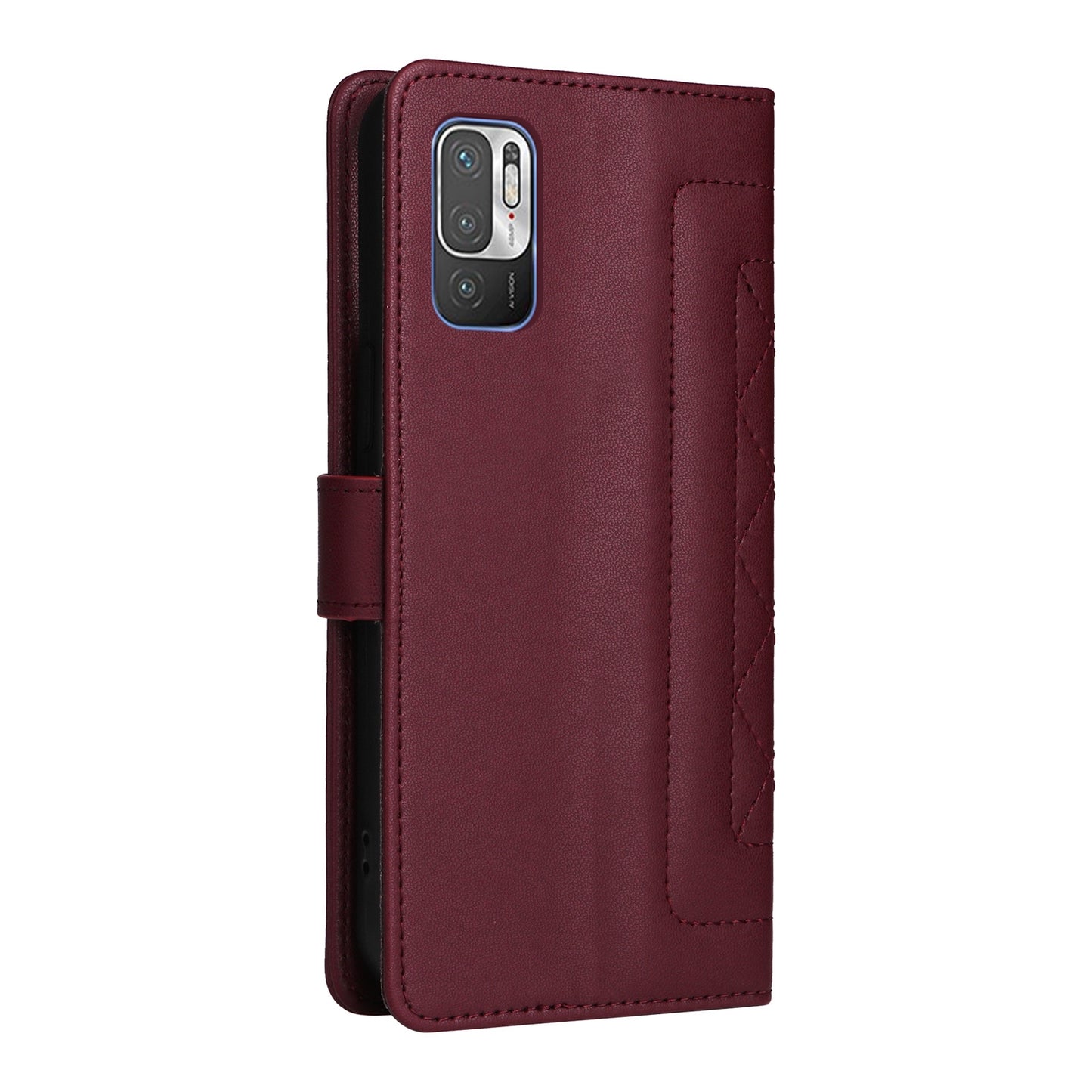 Xiaomi Redmi Note 10 5G Diamond Lattice Leather Flip Phone Case - Durable and Convenient Holder with Precision Cutouts