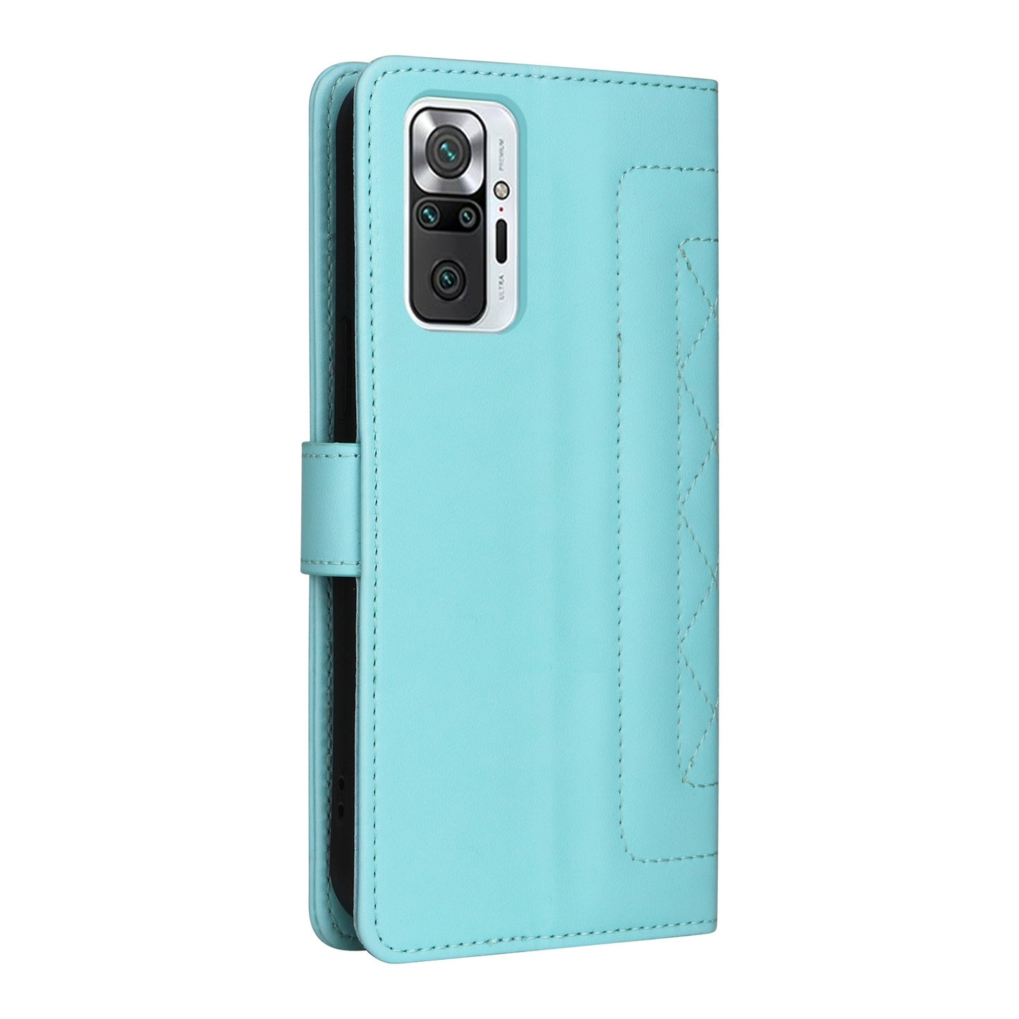 Xiaomi Redmi Note 10 Pro Diamond Lattice Leather Flip Phone Case - Durable and Convenient Holder with Precision Cutouts