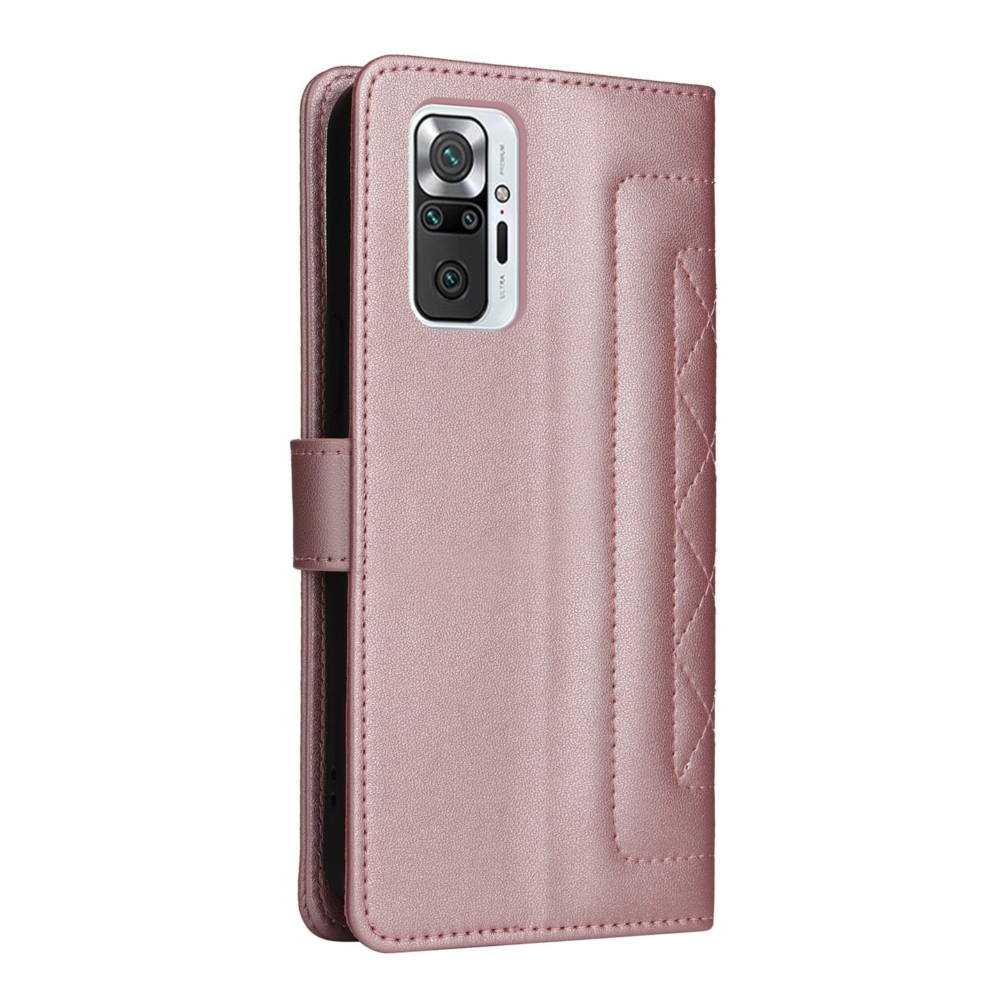 Xiaomi Redmi Note 10 Pro Diamond Lattice Leather Flip Phone Case - Durable and Convenient Holder with Precision Cutouts