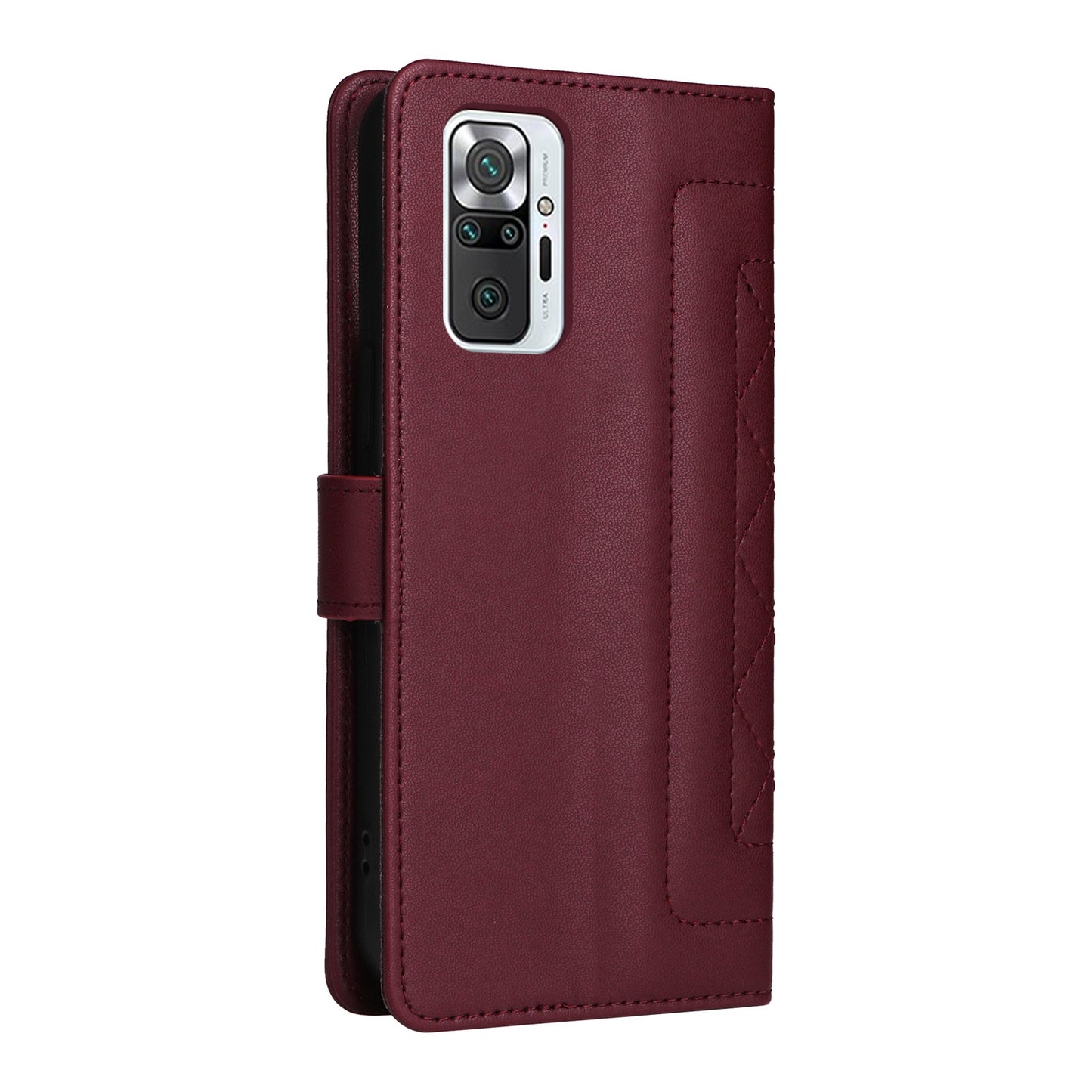Xiaomi Redmi Note 10 Pro Diamond Lattice Leather Flip Phone Case - Durable and Convenient Holder with Precision Cutouts