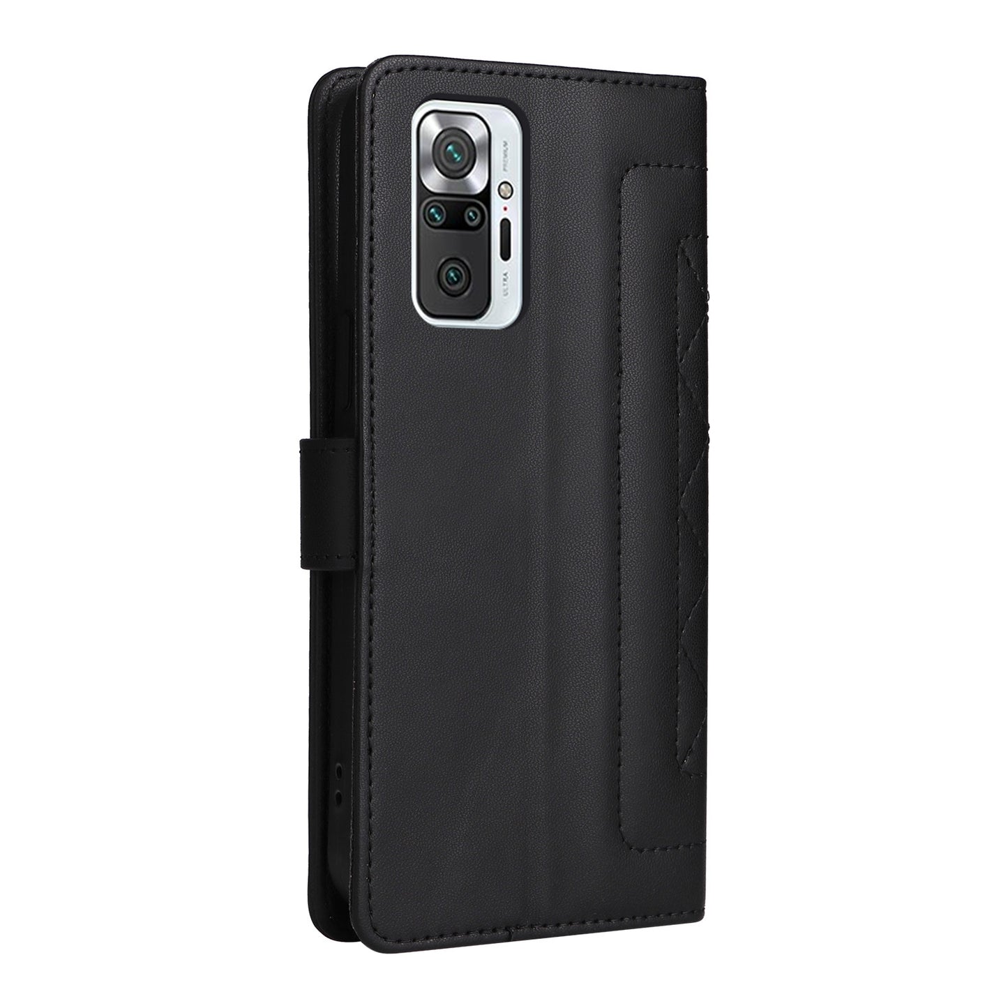 Xiaomi Redmi Note 10 Pro Diamond Lattice Leather Flip Phone Case - Durable and Convenient Holder with Precision Cutouts